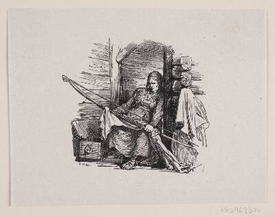 Illustration til Carl Ploug, "Kong Harald og Islændingen"