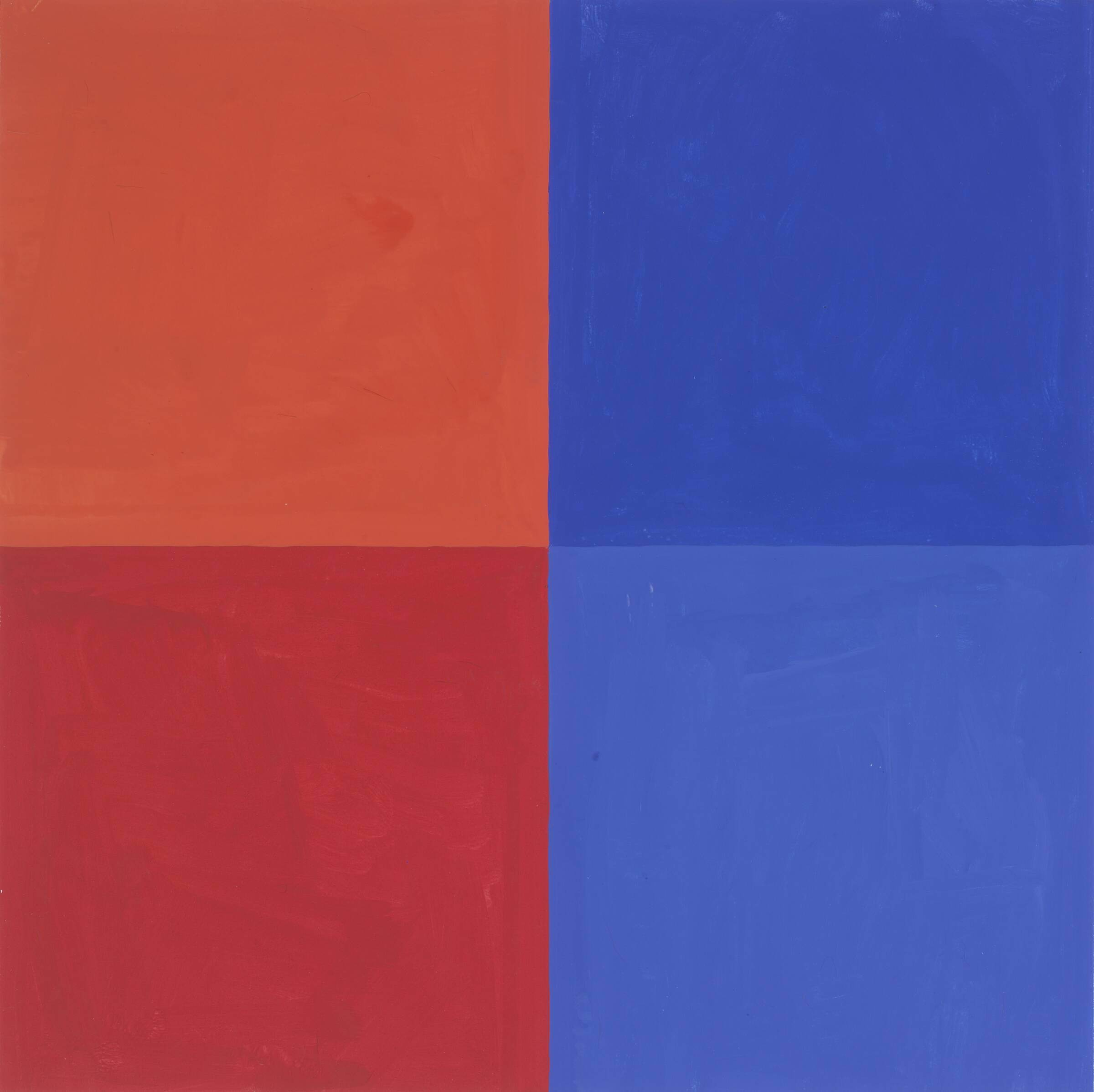 Rød-blå kvadratserie III, Albert Mertz, 1967-1969