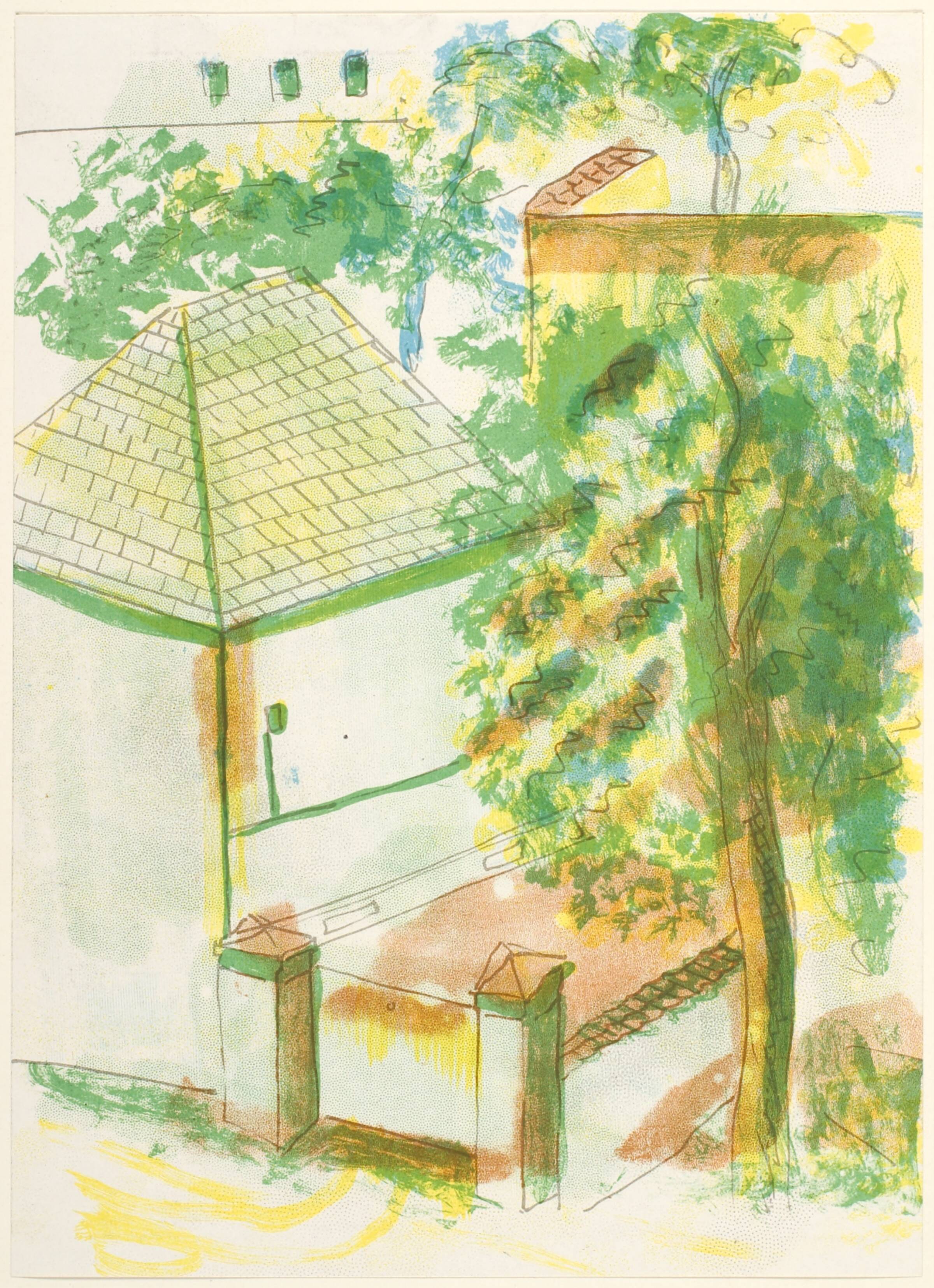 Udsigt over huse, Karl Larsen, 1919