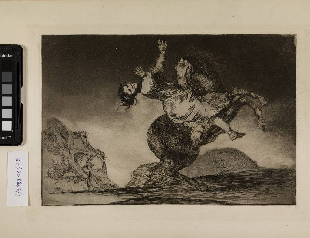 Hestebortføreren (En kvinde og en hest, lad en anden tæmme dem), Francisco de Goya, 1815-1824