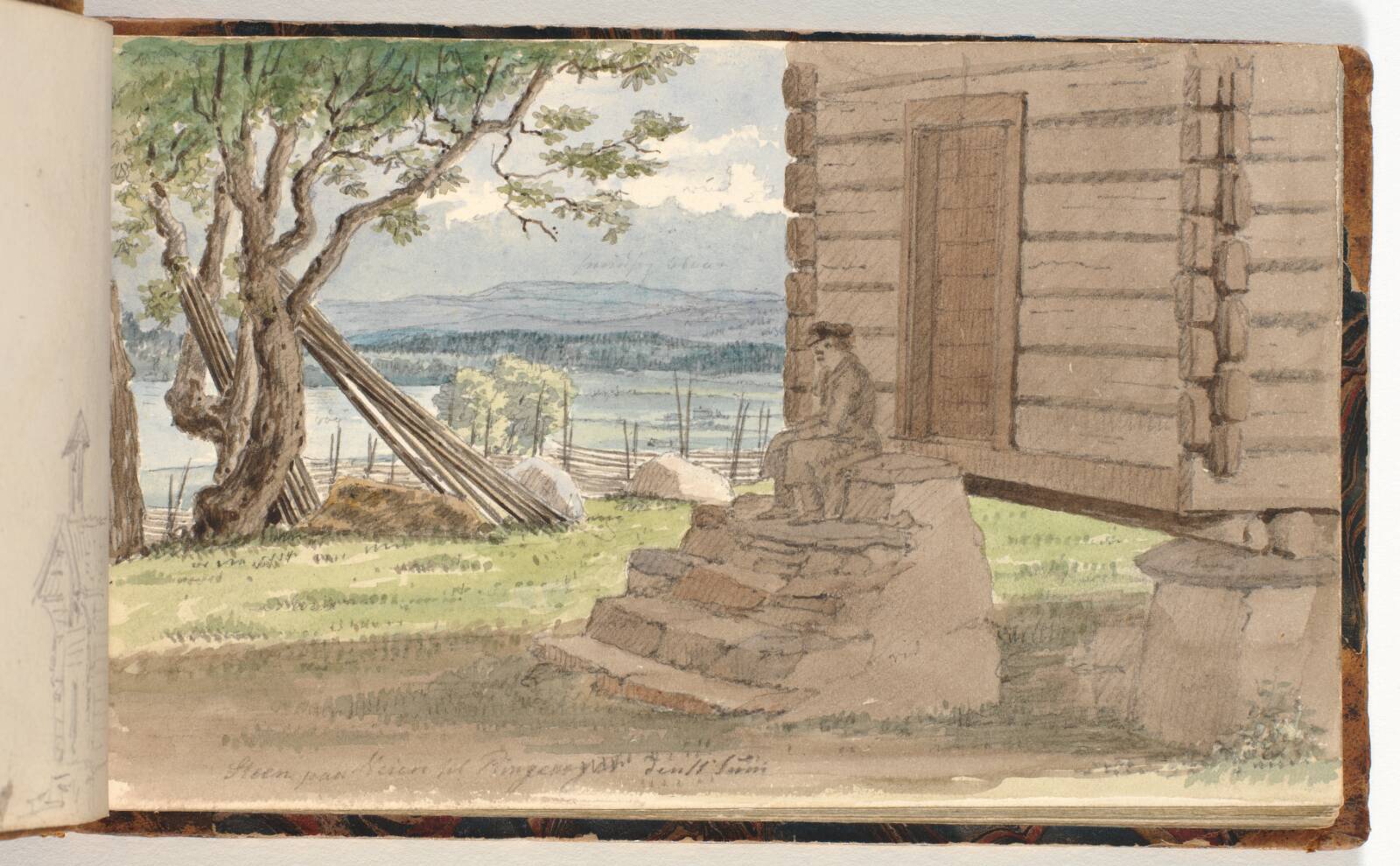 Parti med sæterhytte, Martinus Rørbye, 1832