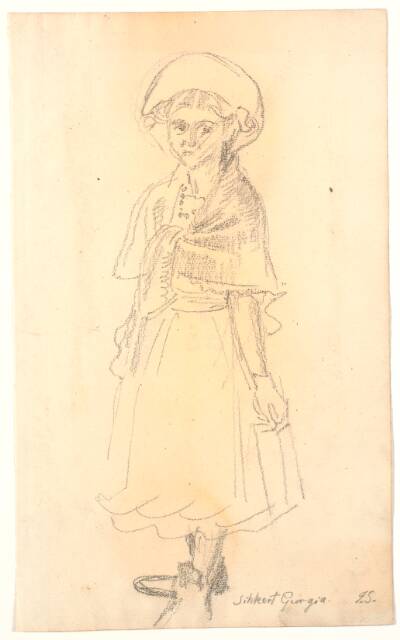 En stående pige. Georgia Skovgaard (?)