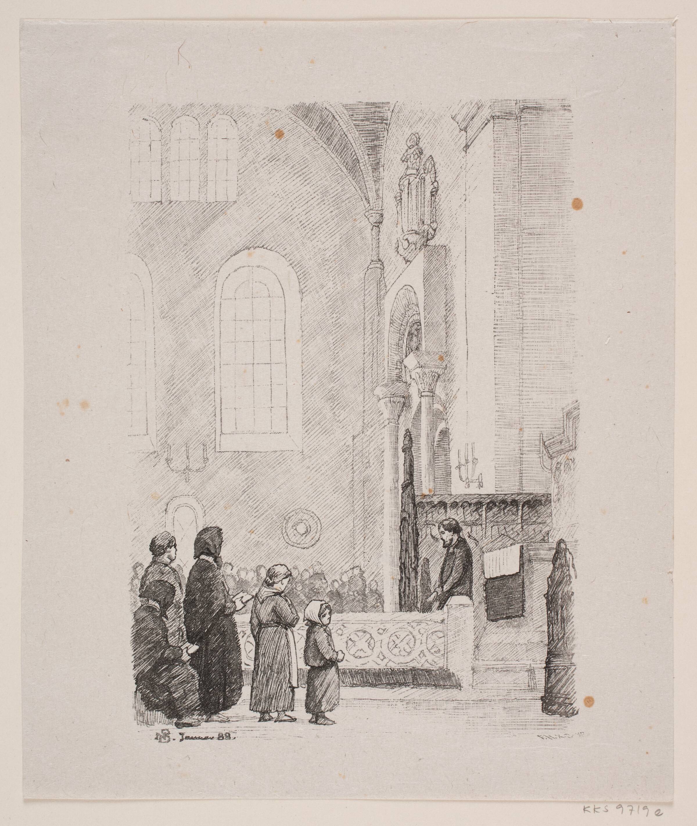 Illustration til Poul M. Møller, "Sct. Laurentius", Waldemar Bøhme, 1888-1889