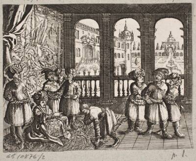 Illustration til Adam Olearius, “Persianischer Rosenthal von einem Sinnreichen Poeten Schich Saadi […]”, Schleswig 1660