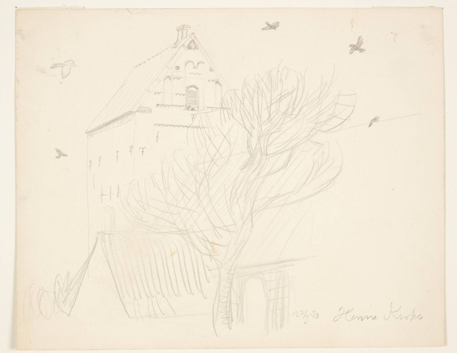 Henne Kirke, Johannes Larsen, 1920
