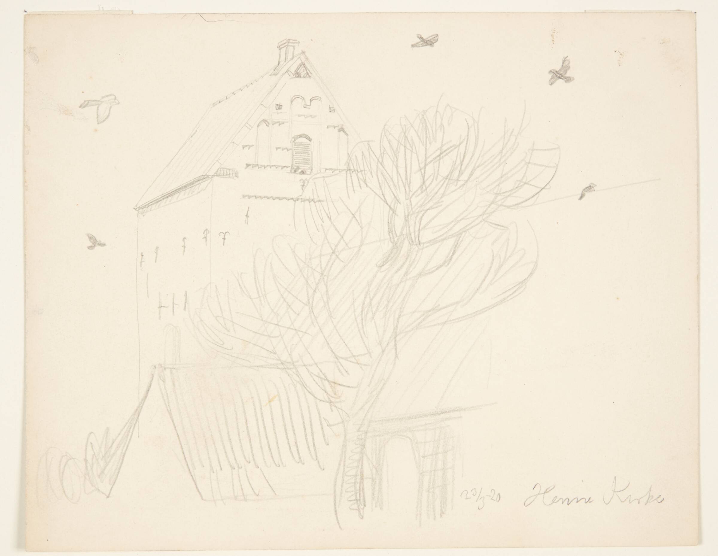 Henne Kirke, Johannes Larsen, 1920