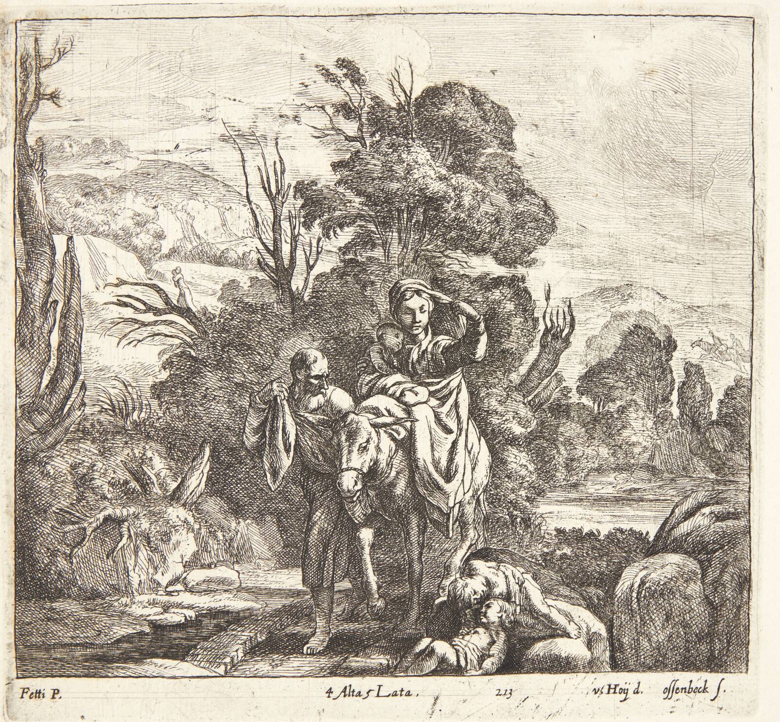 Flugten til Egypten, Ossenbeeck, Jan van, 1656-1660
