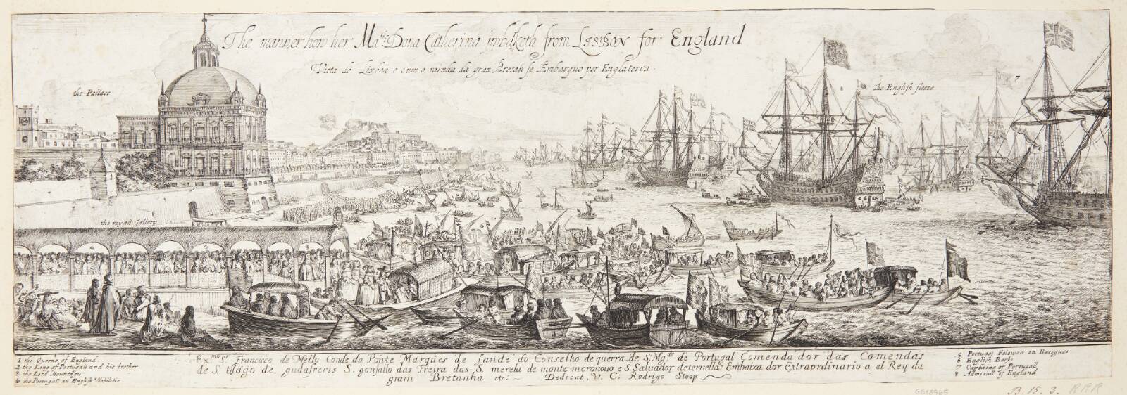 Dronningens indskibning i Lissabon, Dirk Stoop, 1662