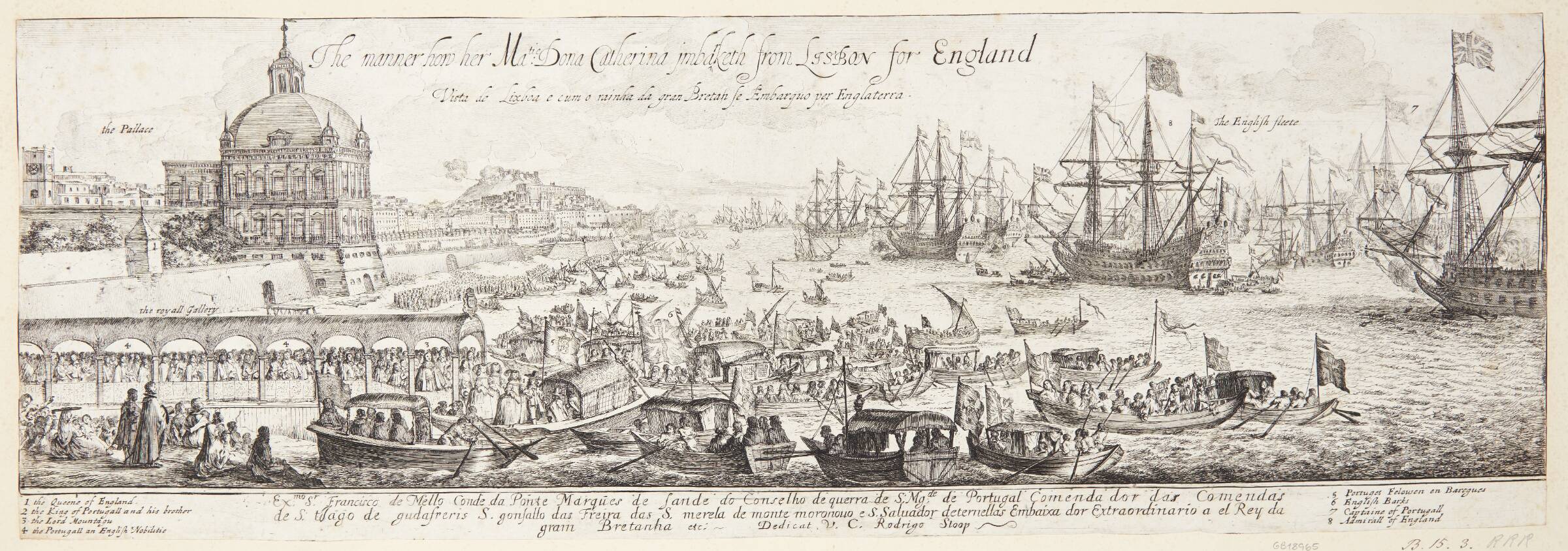 Dronningens indskibning i Lissabon, Dirk Stoop, 1662