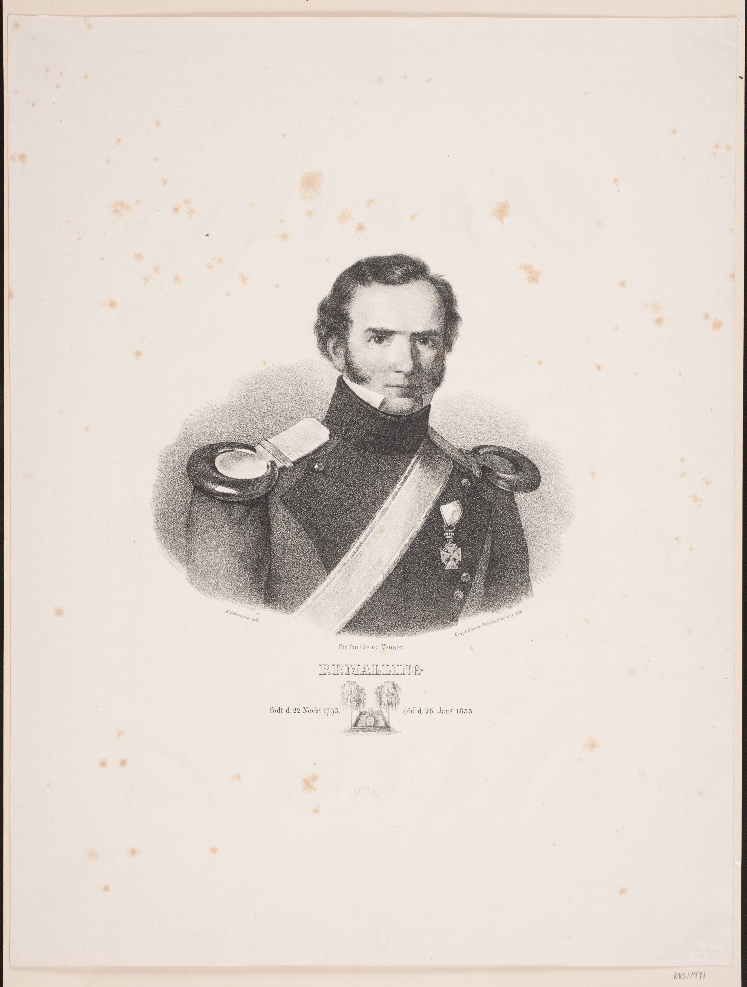 P. P. Malling, Edvard Lehmann, 1835