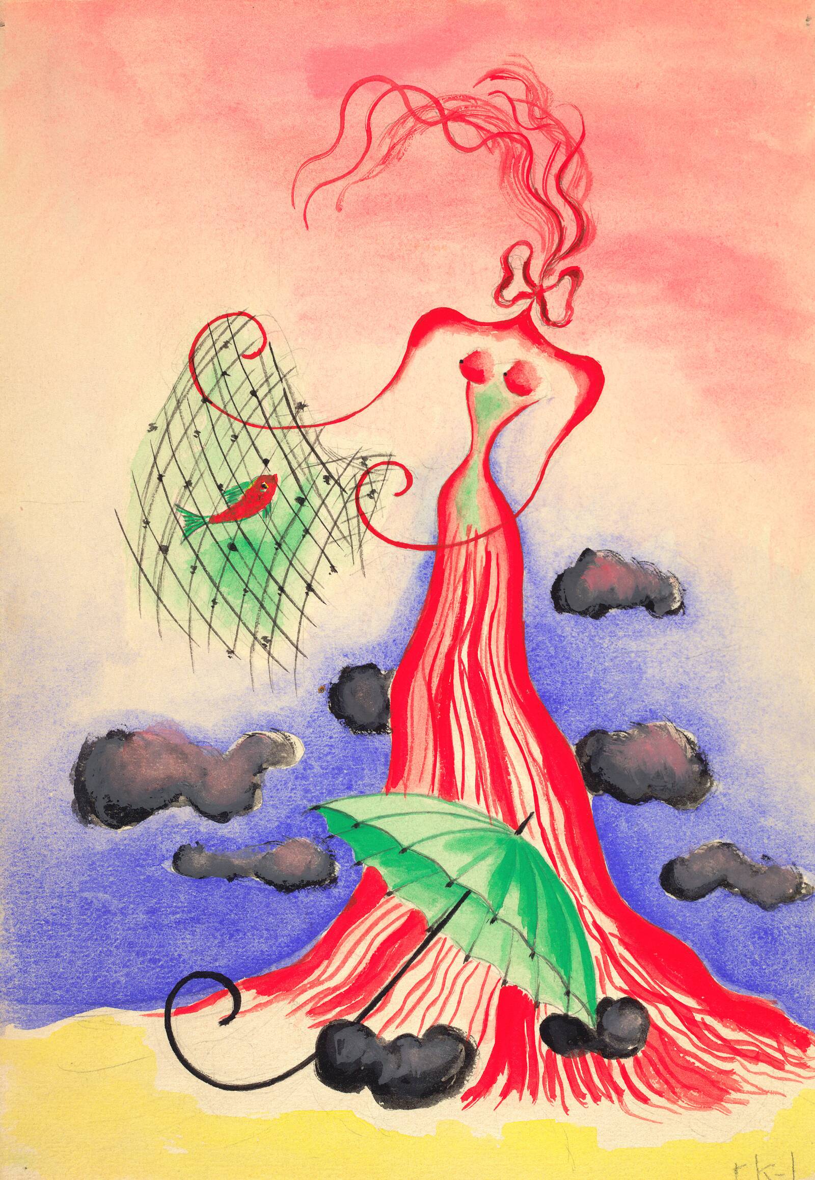 Surrealistisk kvindefigur, Rita Kernn-Larsen, 1939