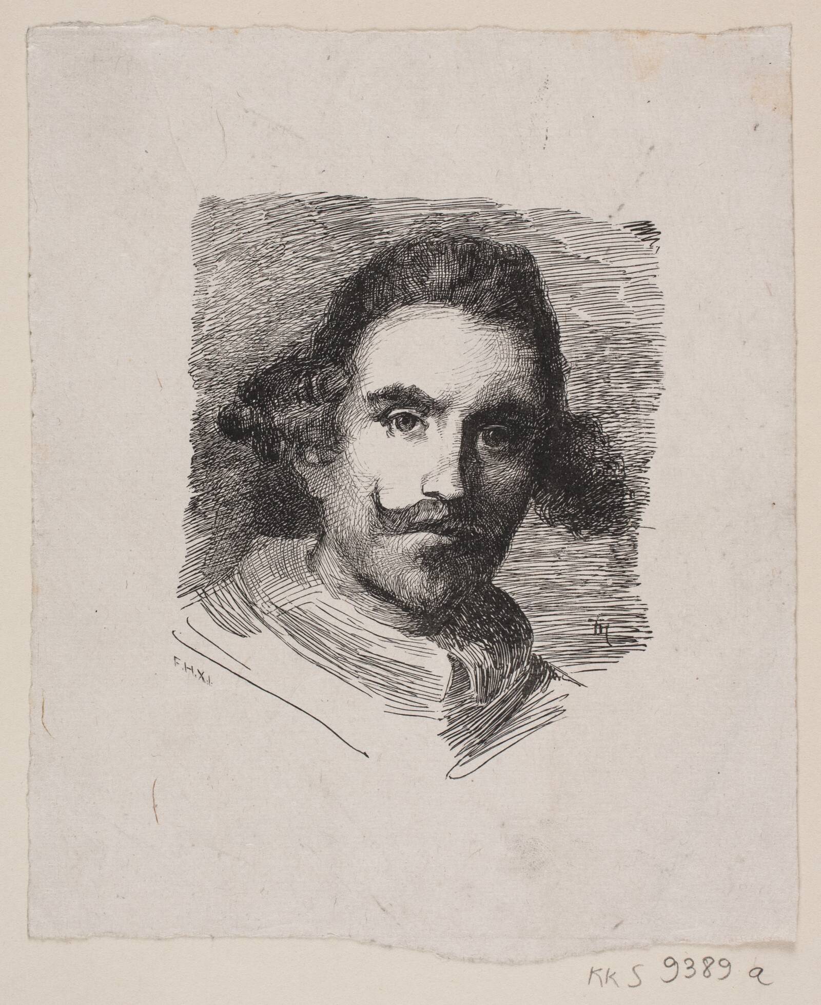 Mandshoved. Efter Velasquez, Harald Kemnitz, 1850-1908