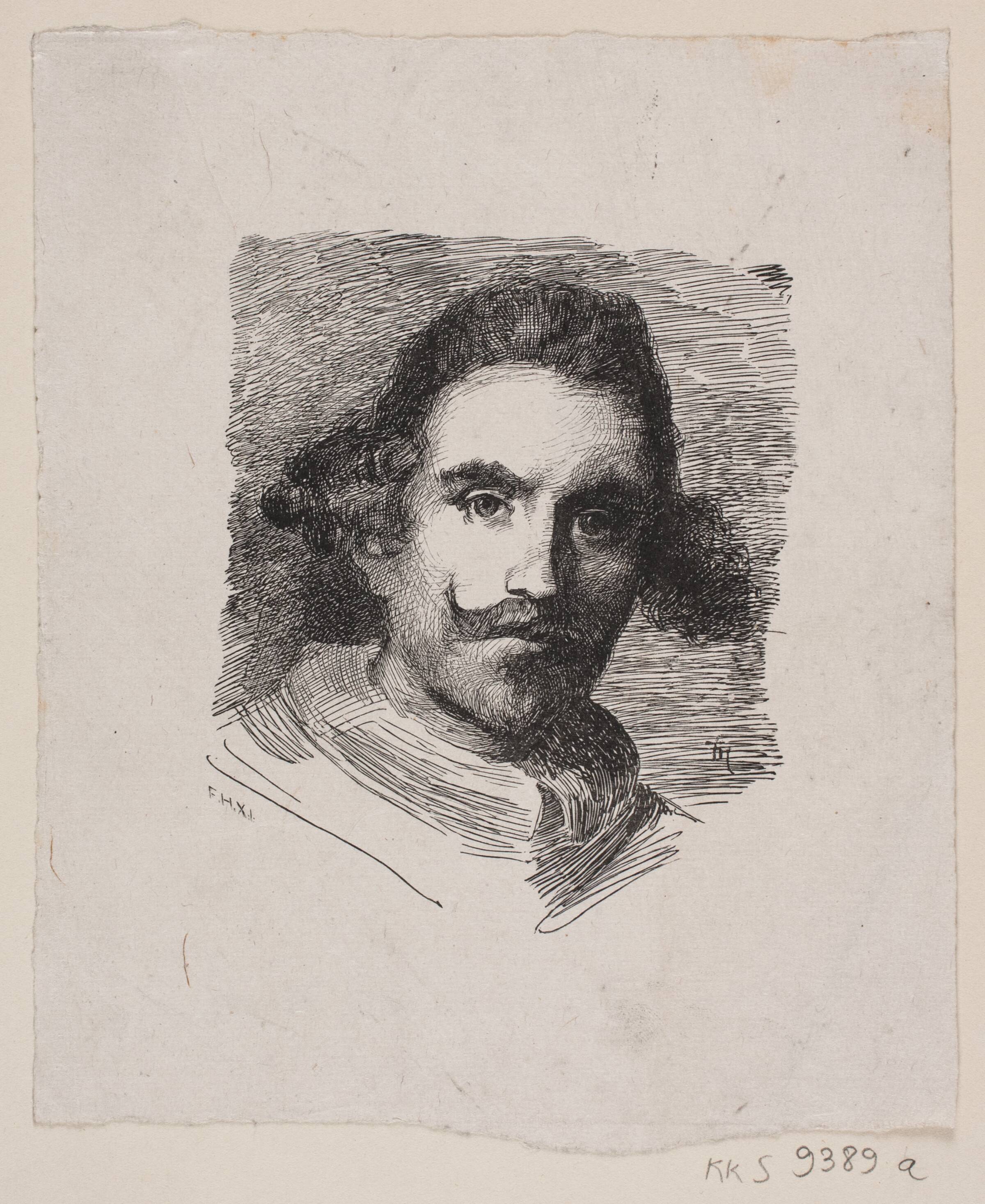 Mandshoved. Efter Velasquez, Harald Kemnitz, 1850-1908