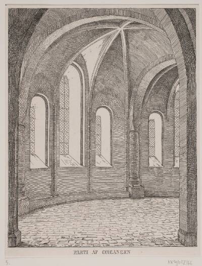 Roskilde Domkirke. Parti af omgangen