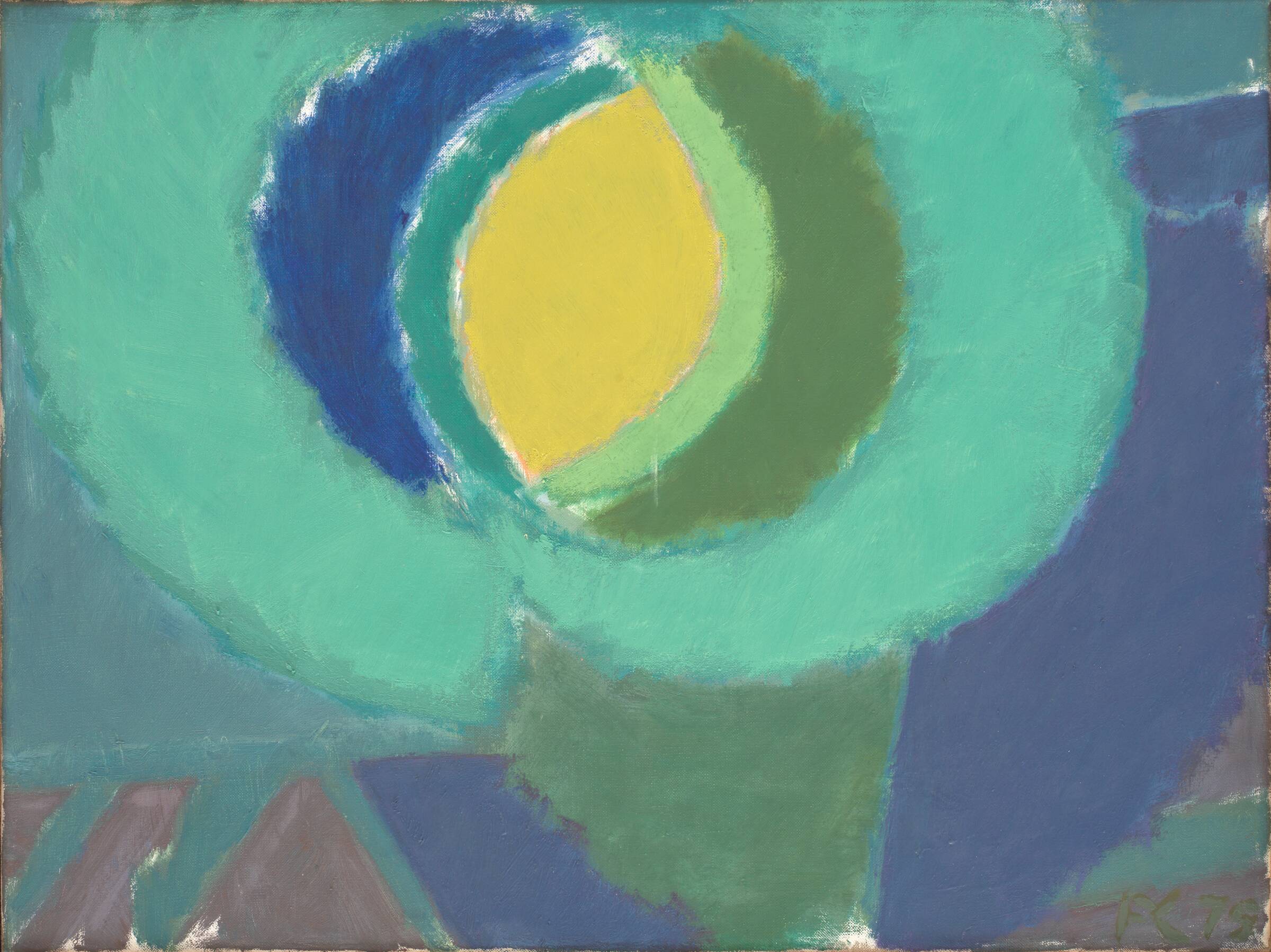 Måne. Landskab i ustabil balance, Frede Christoffersen, 1975