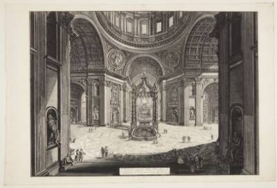 Det indre af Peterskirken, med Bernini's baldochino