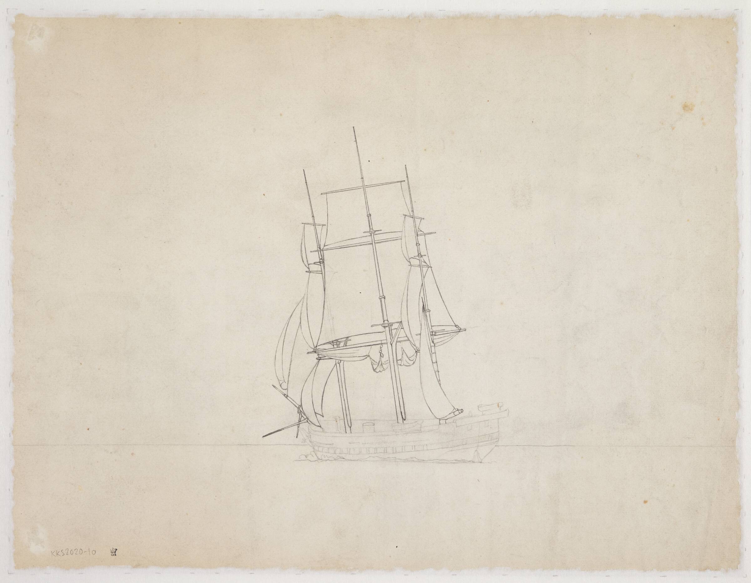 Skib, C.W. Eckersberg, 1783-1853