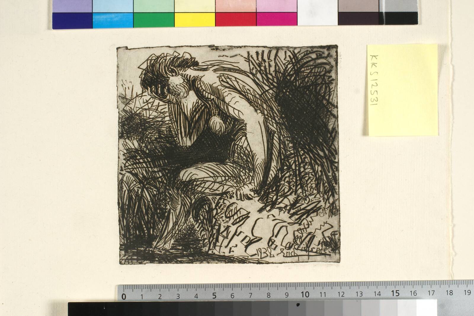 Badende model, Erich Erichsøe, 1932