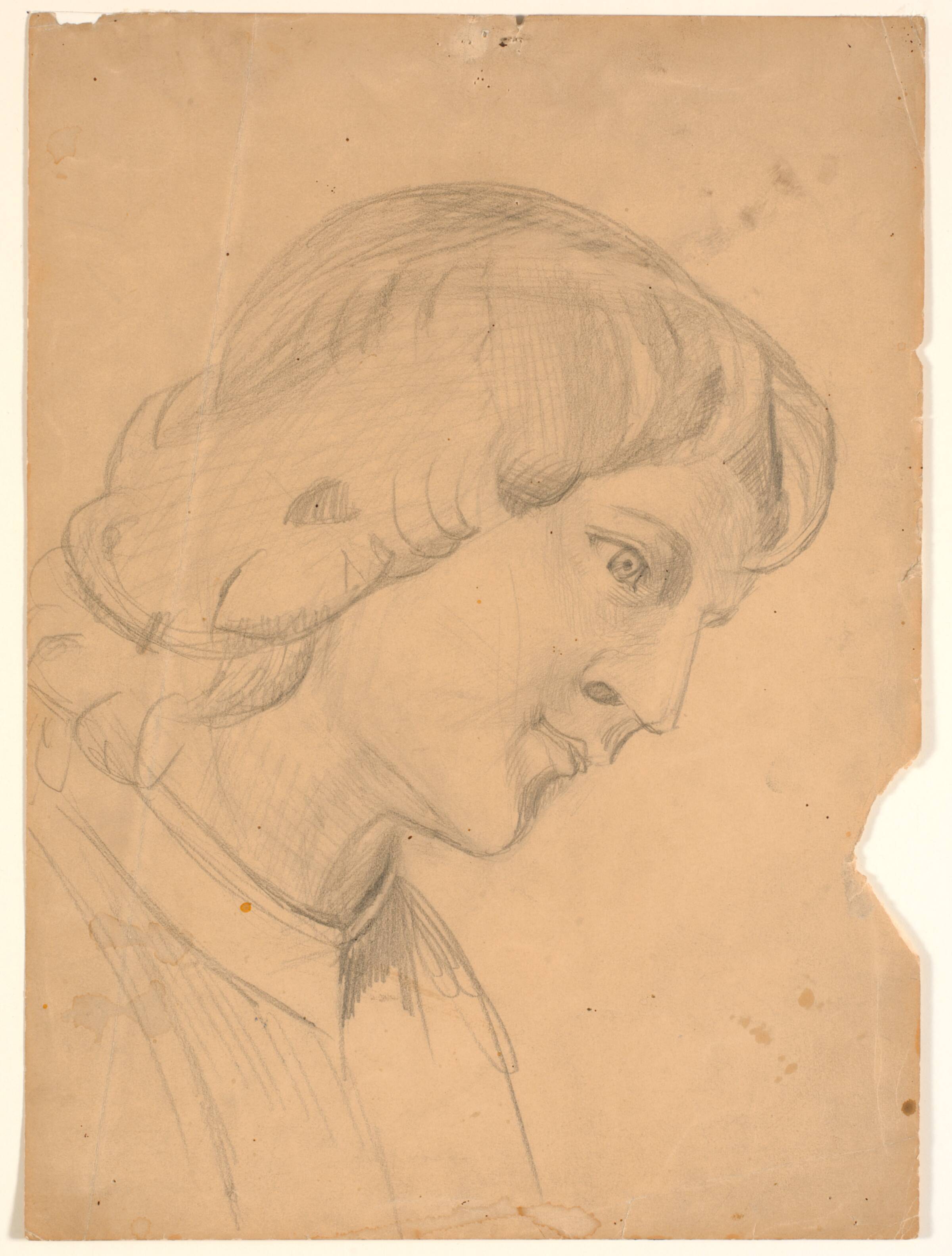 Hoved. Studie til engel, Poul S. Christiansen, 1894-1897