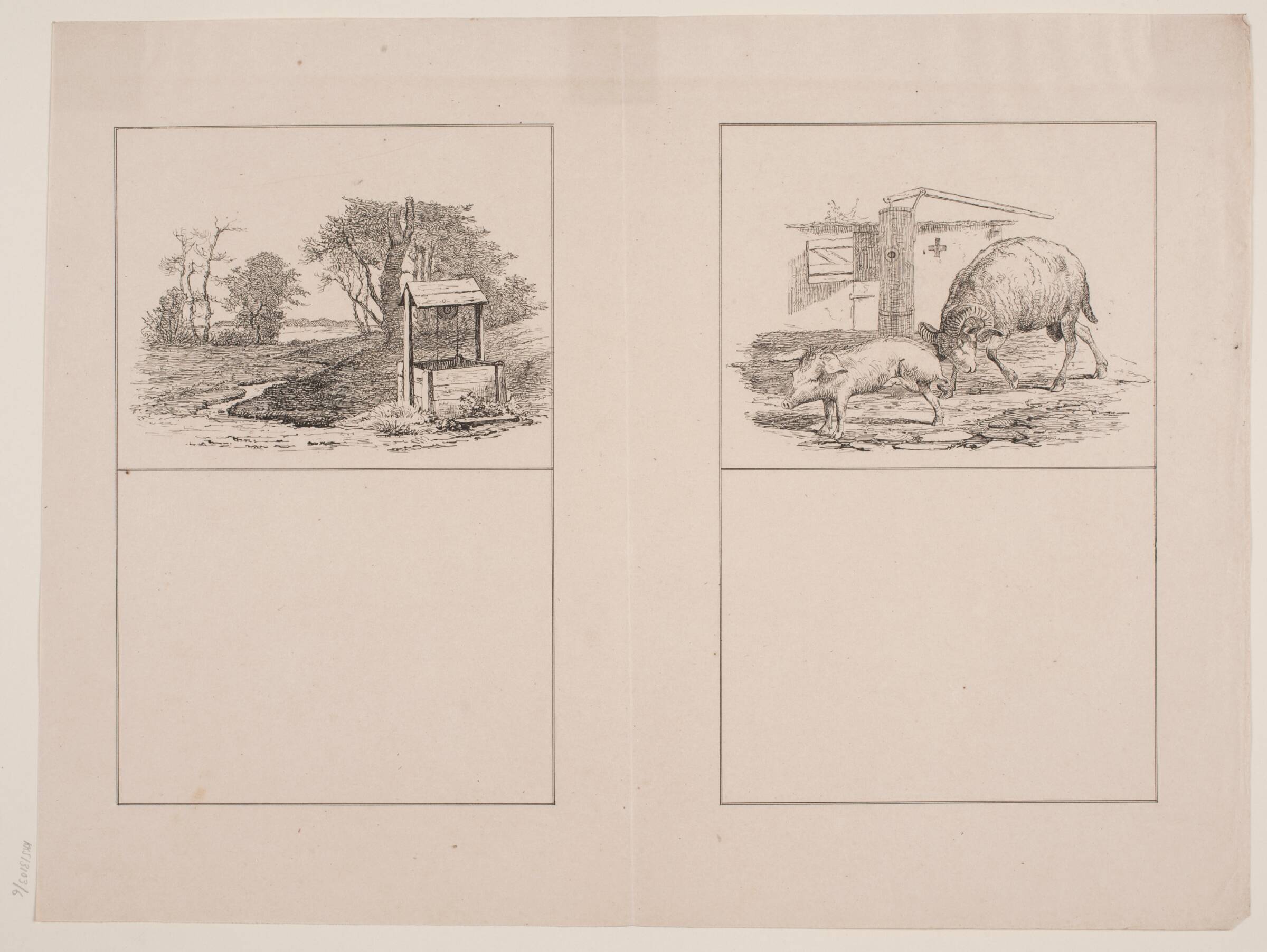 Kilden; Væderen og grisen, Adolph Kittendorff, 1845