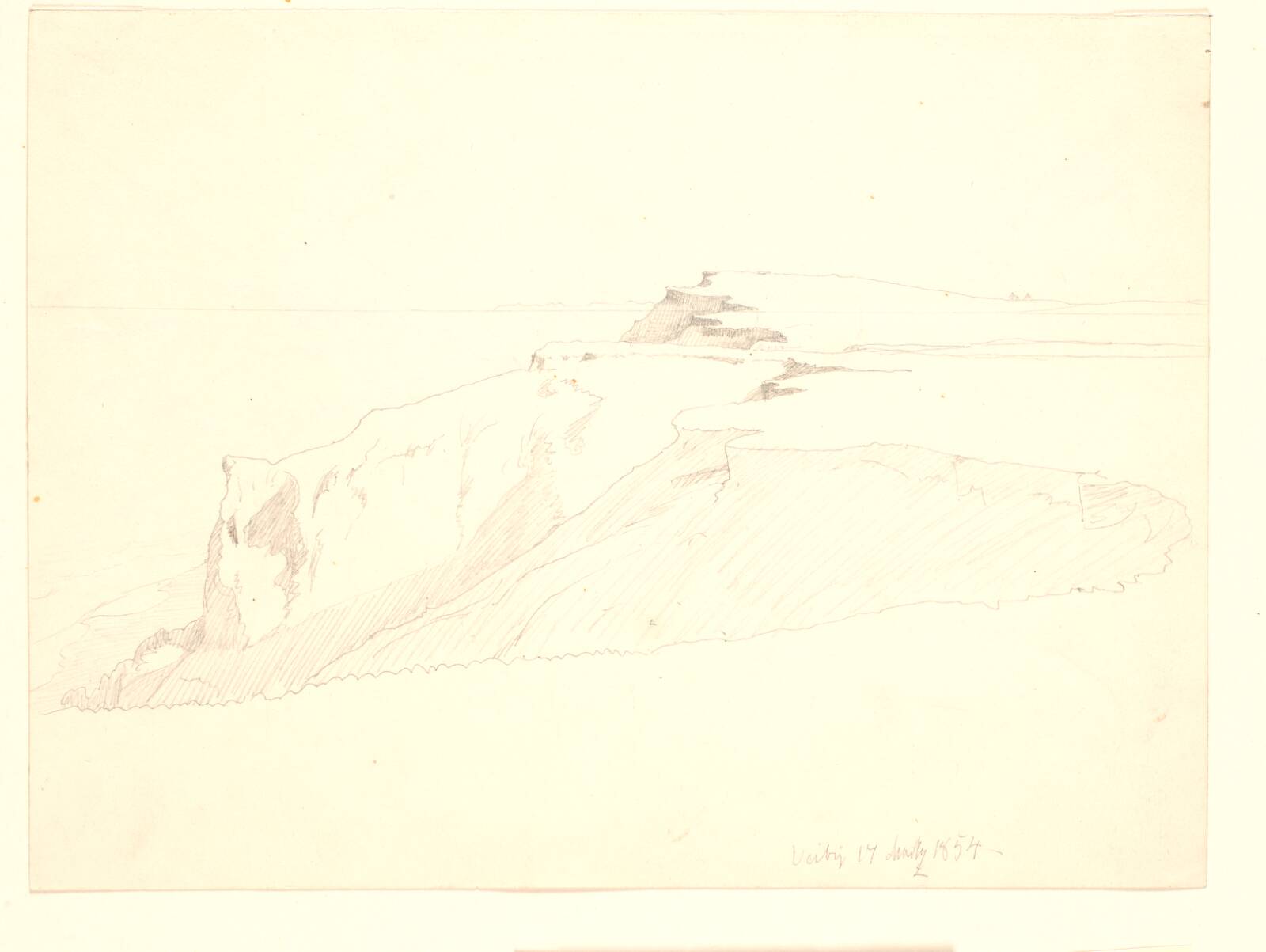 Klinter ved Vejby., P.C. Skovgaard, 1854