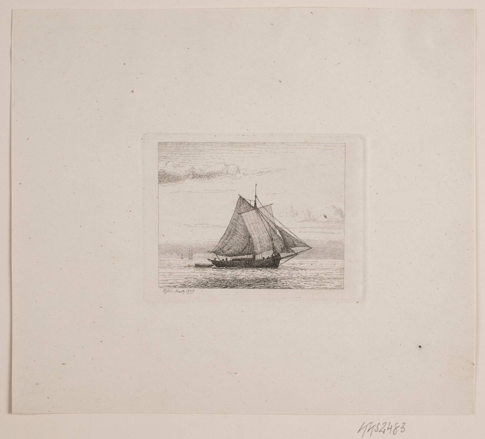 En jagt, Vilhelm Kyhn, 1849
