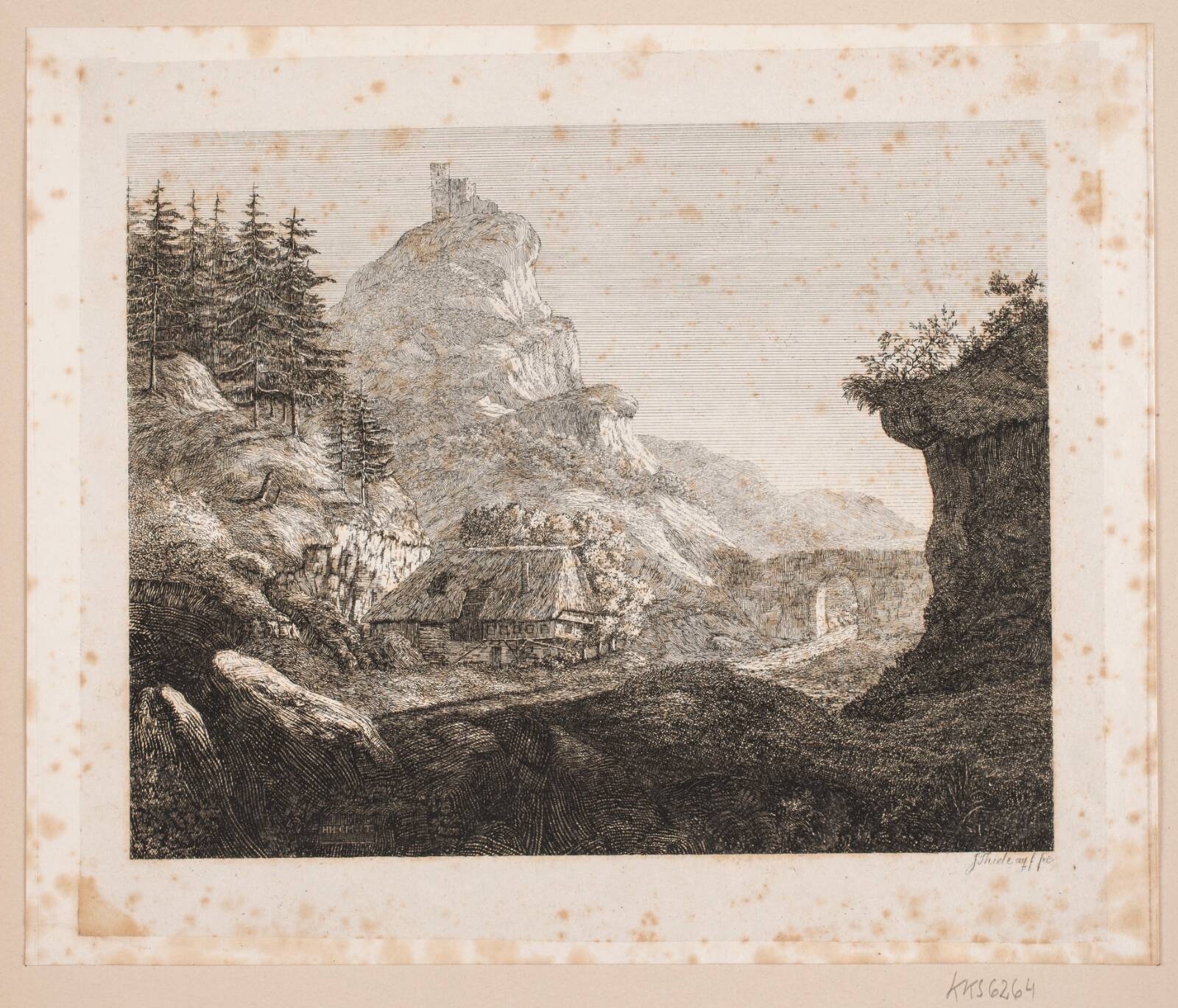 Bjergegn ved klosteret Seefeld, Just Mathias Thiele, 1832
