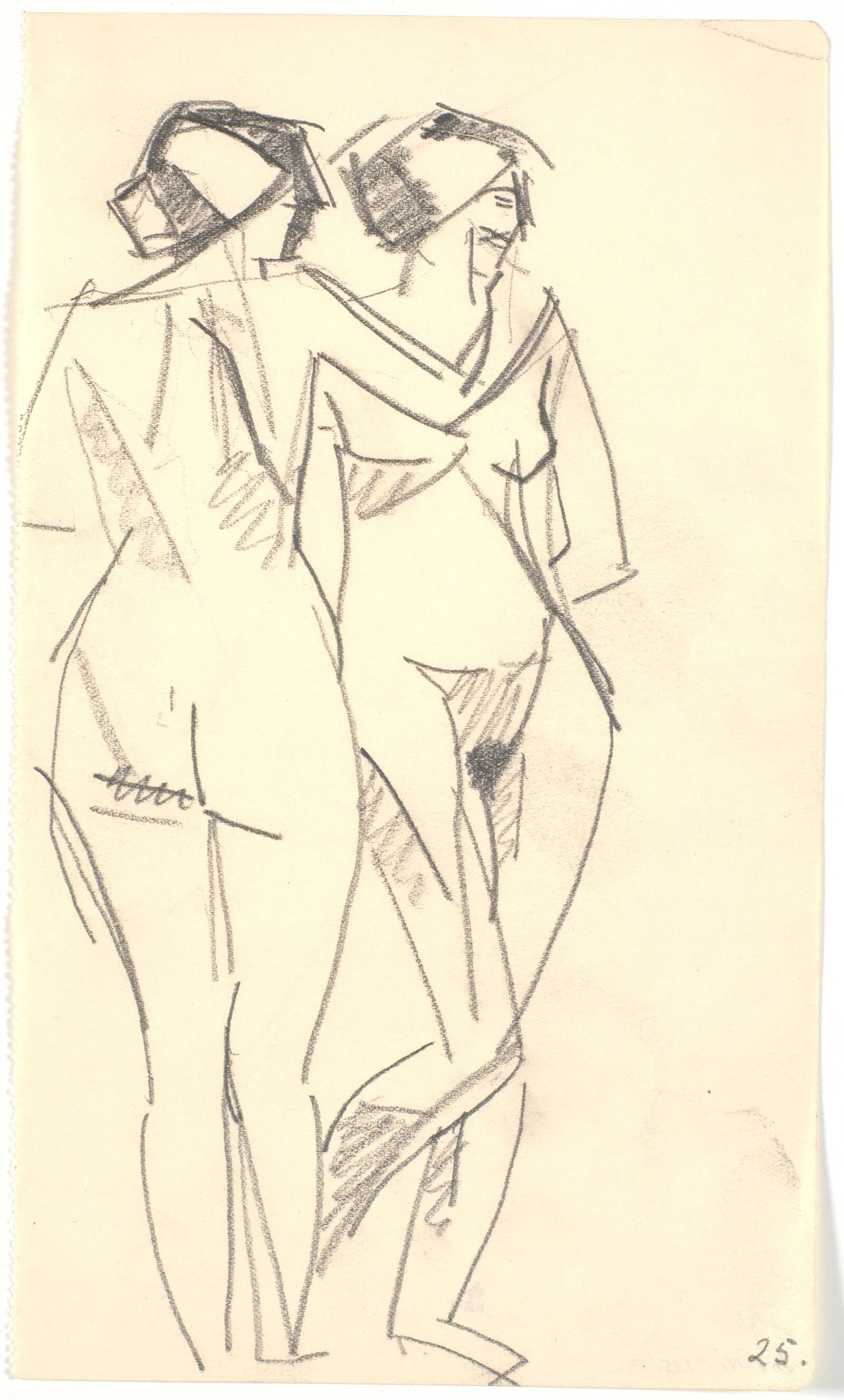 To stående modeller, Isakson, Karl, 1914-1915