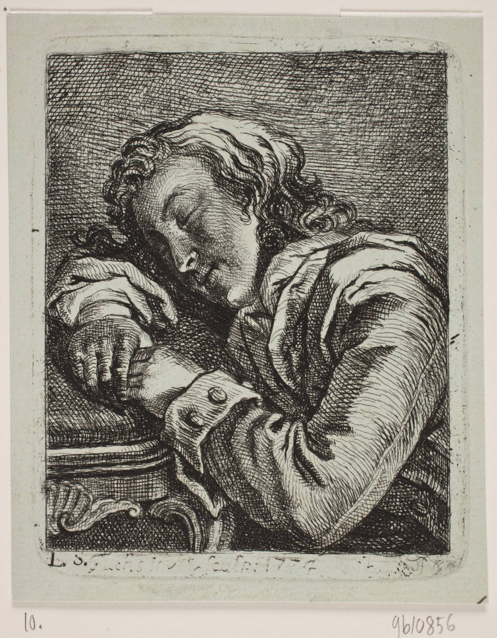En sovende mand, Georg Mathias Fuchs, 1774