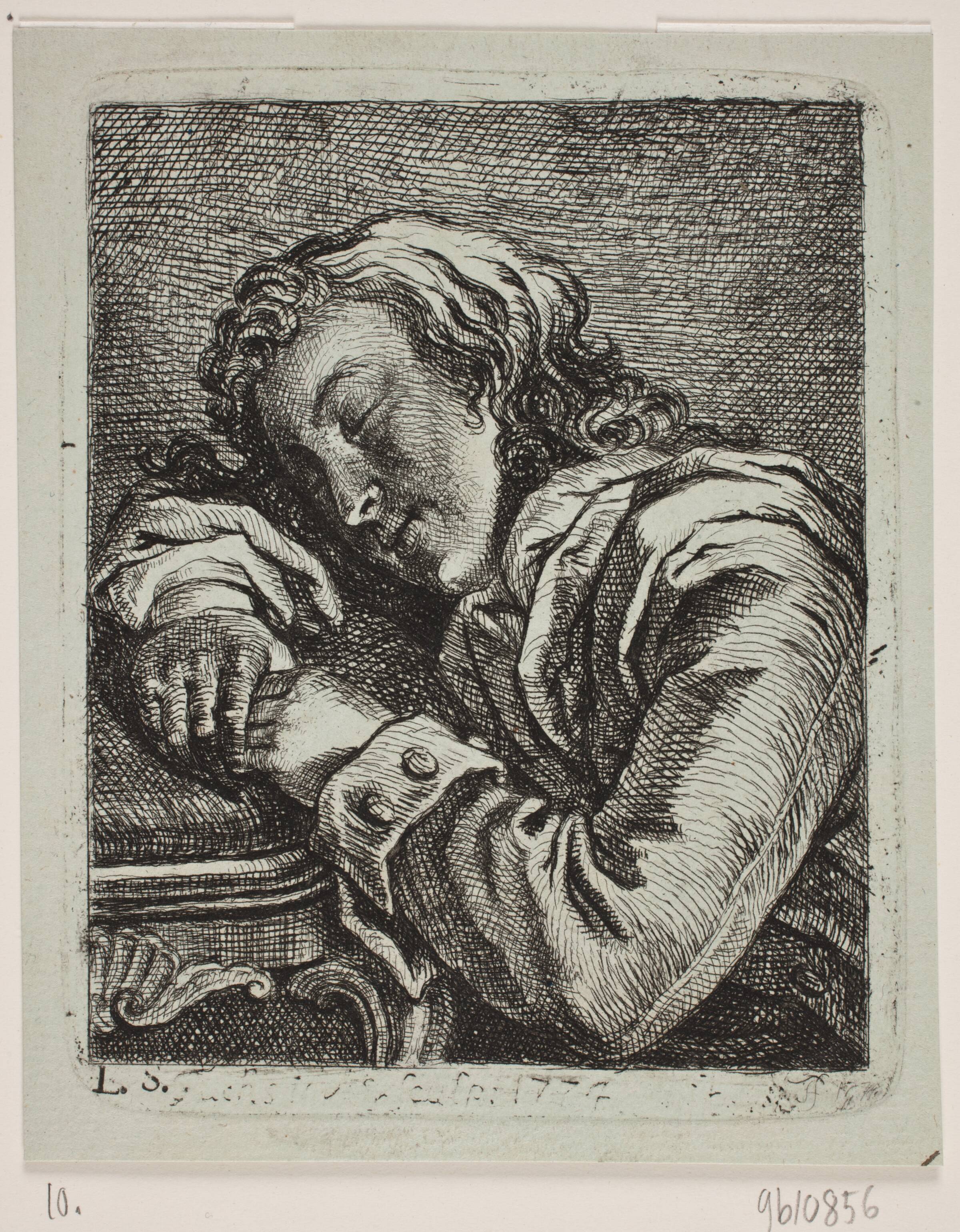 En sovende mand, Georg Mathias Fuchs, 1774