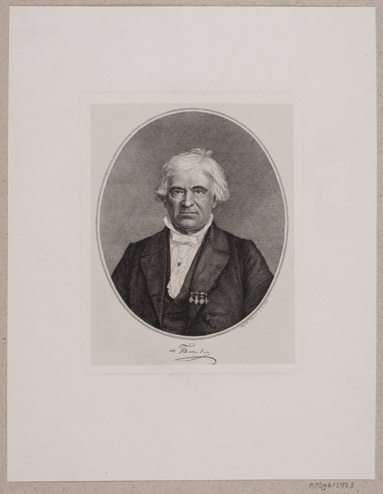Christian Jürgensen Thomsen, by Julius Magnus-Petersen, 1865