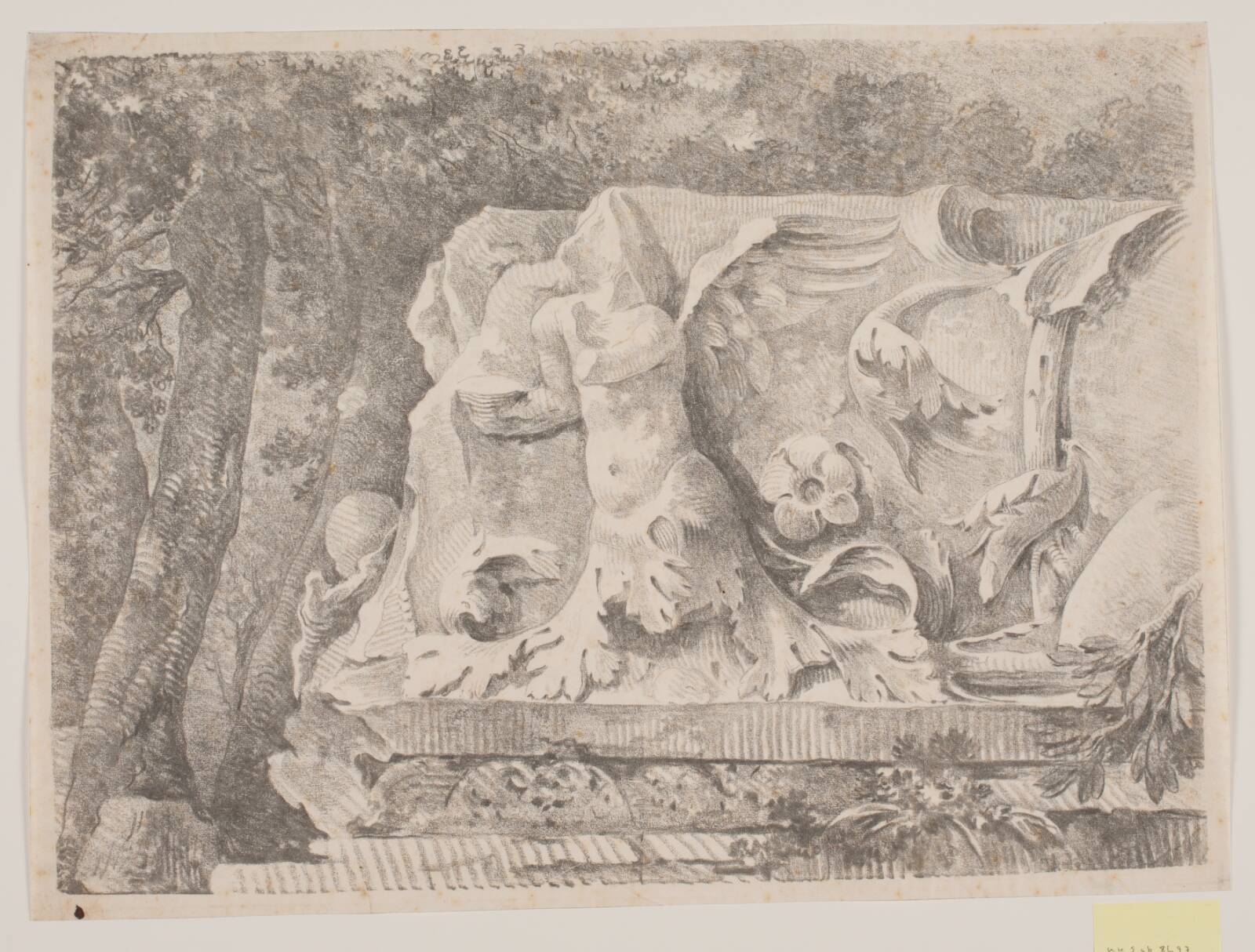 Skulpturfragment, Jens Petersen Lund, 1730-1790