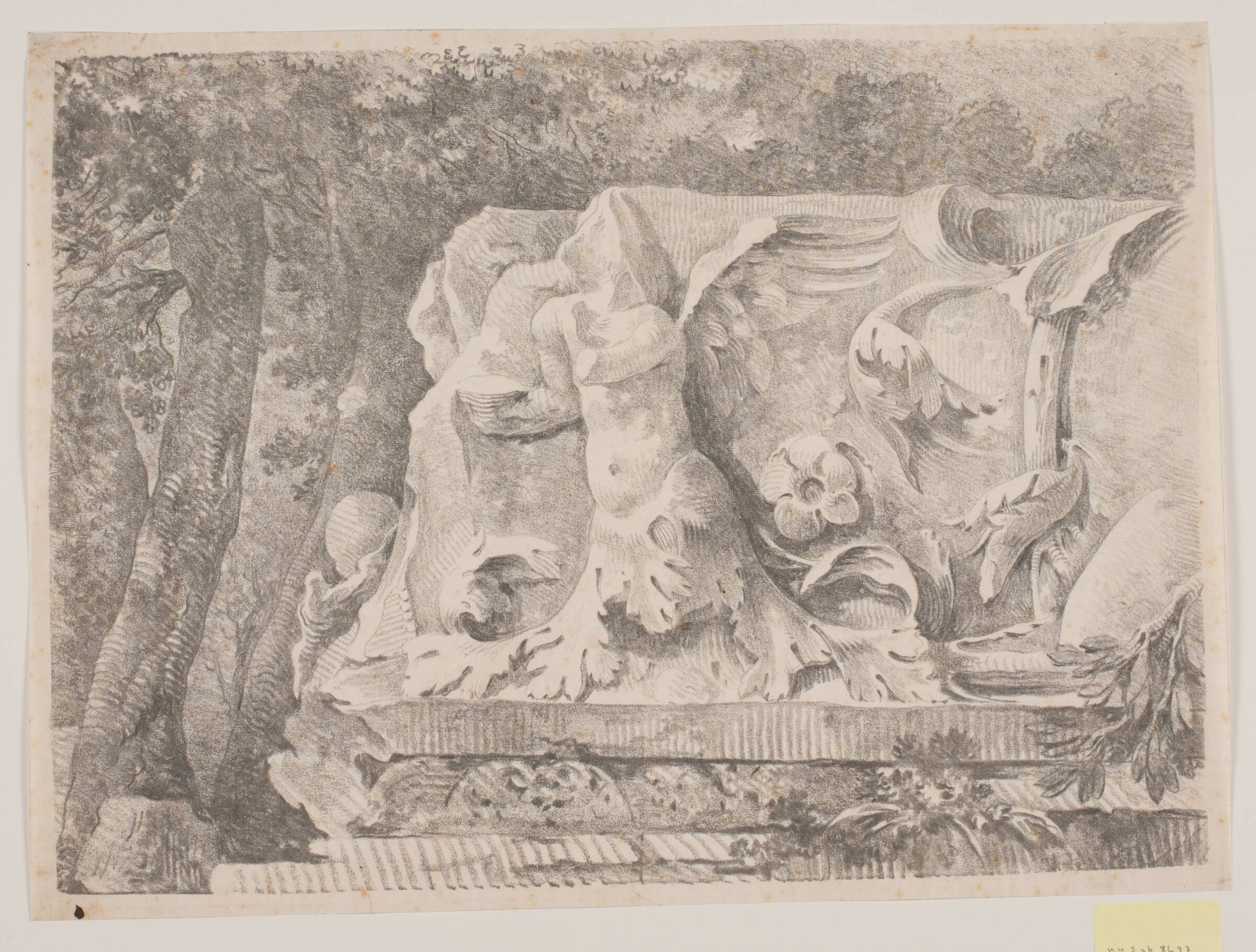 Skulpturfragment, Jens Petersen Lund, 1730-1790