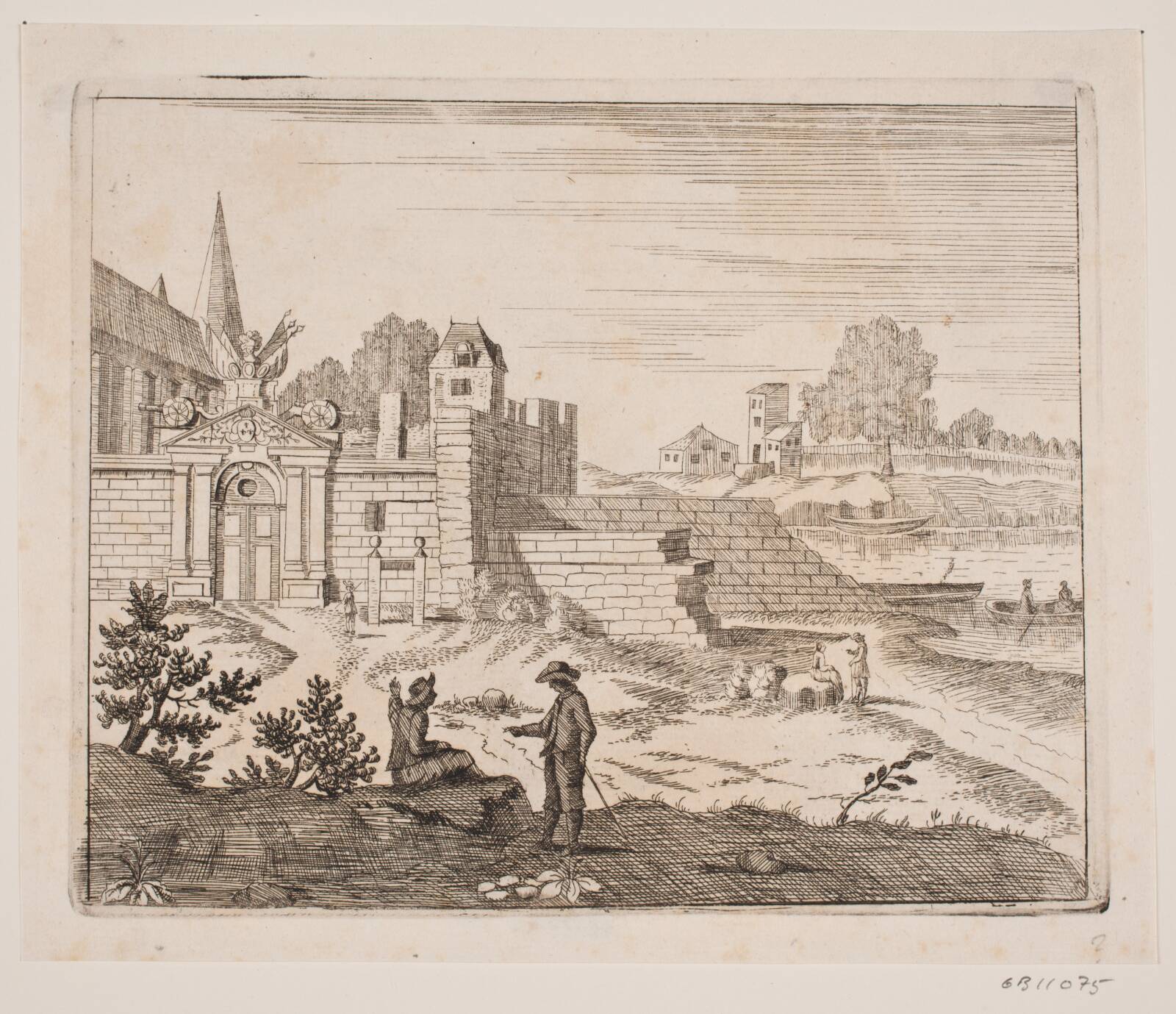 Udenfor et kloster, Ubekendt, 1700-1799