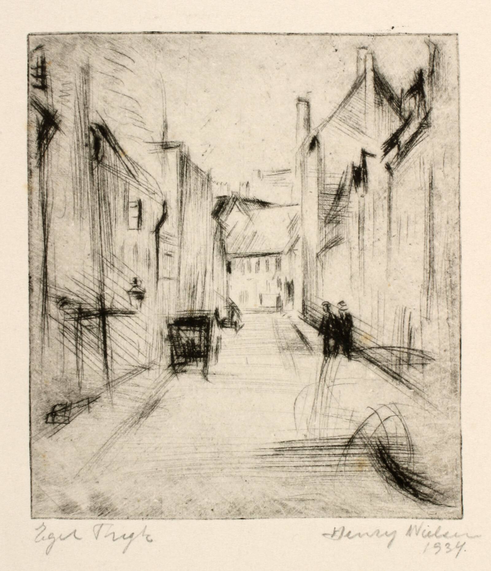 Stræde i Allinge, Henry Nielsen, 1934