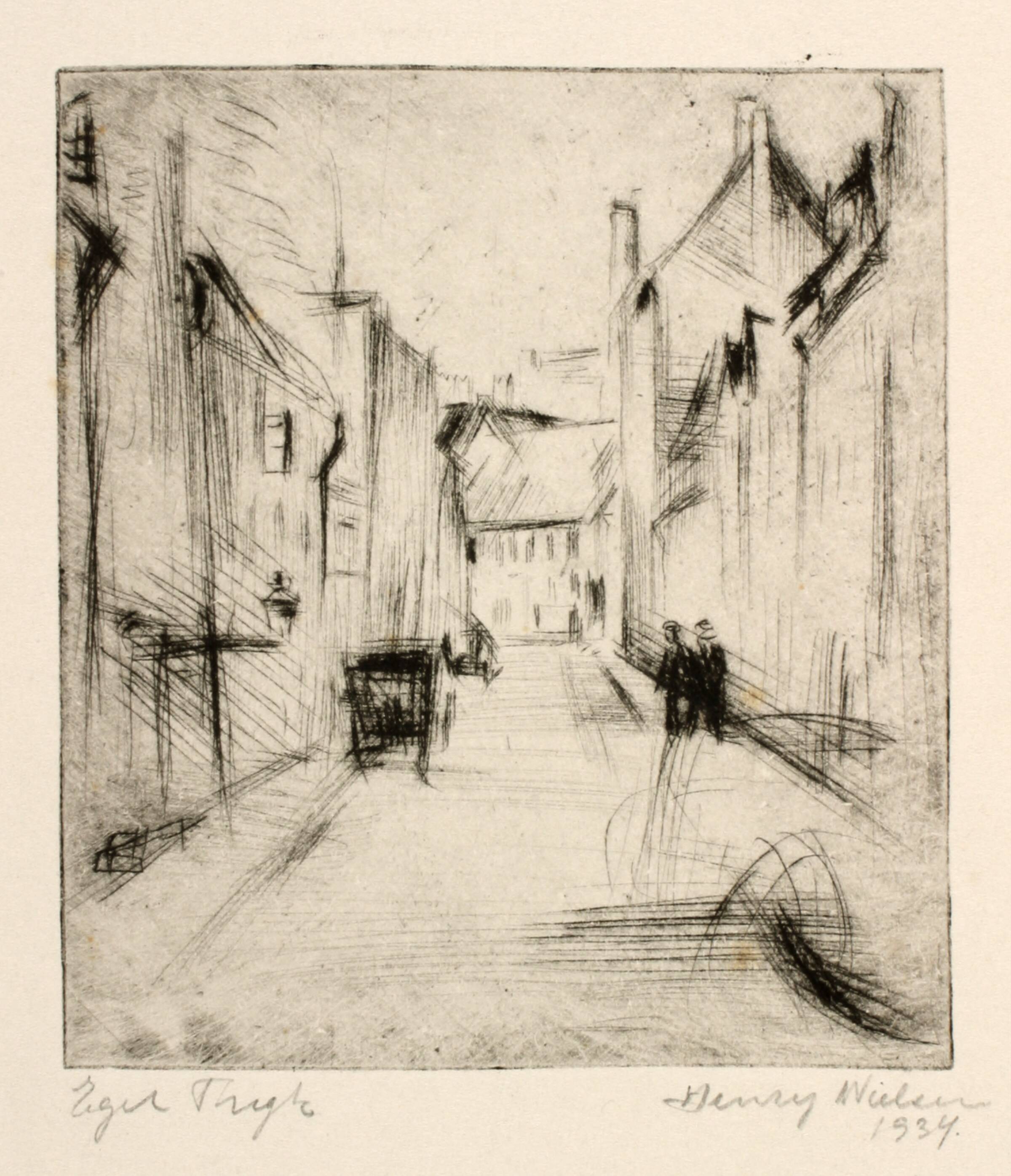 Stræde i Allinge, Henry Nielsen, 1934
