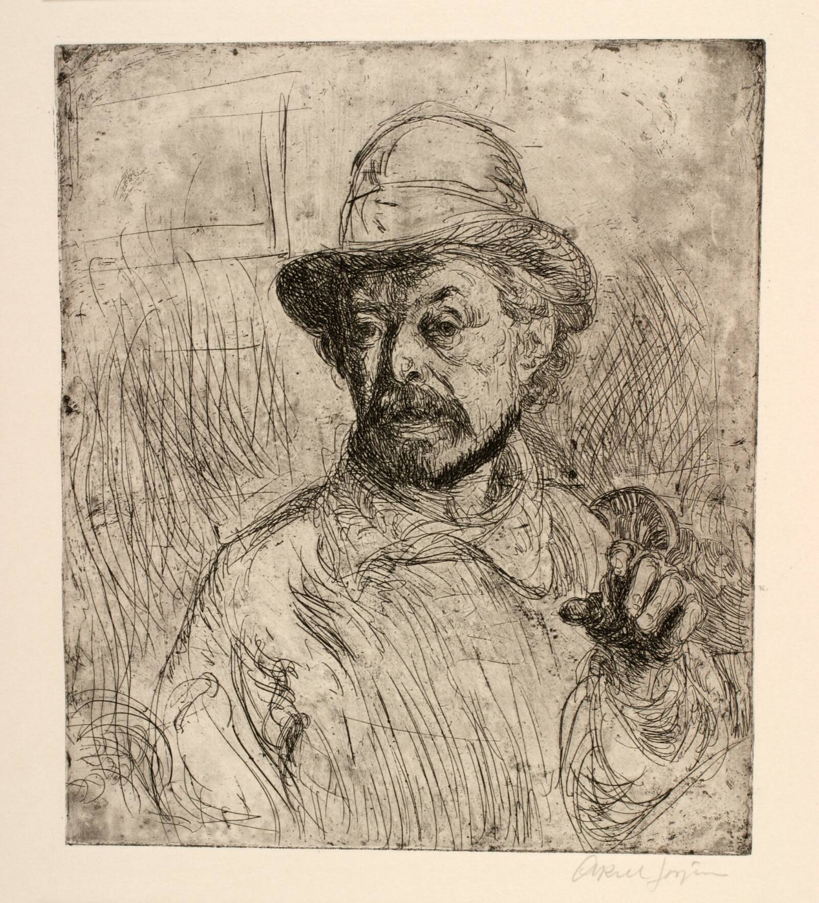 Selvportræt, Aksel Jørgensen, 1917