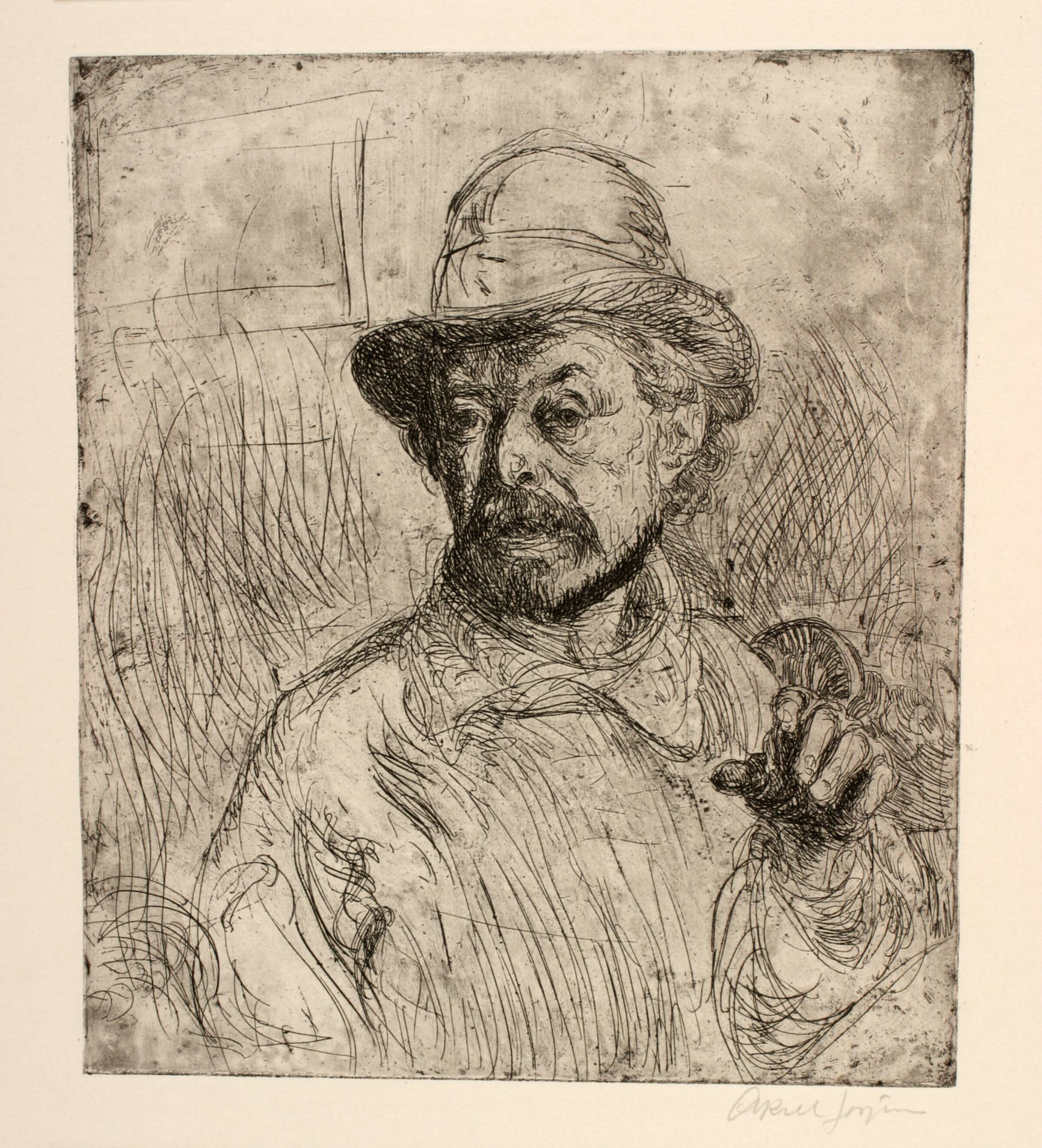 Selvportræt, Aksel Jørgensen, 1917