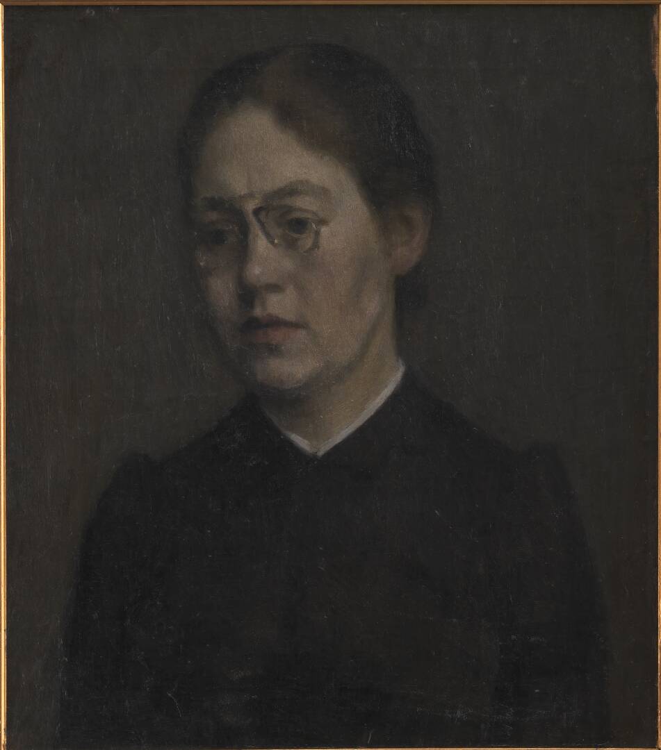The Painter Elisabeth Wandel, by Vilhelm Hammershøi, 1890