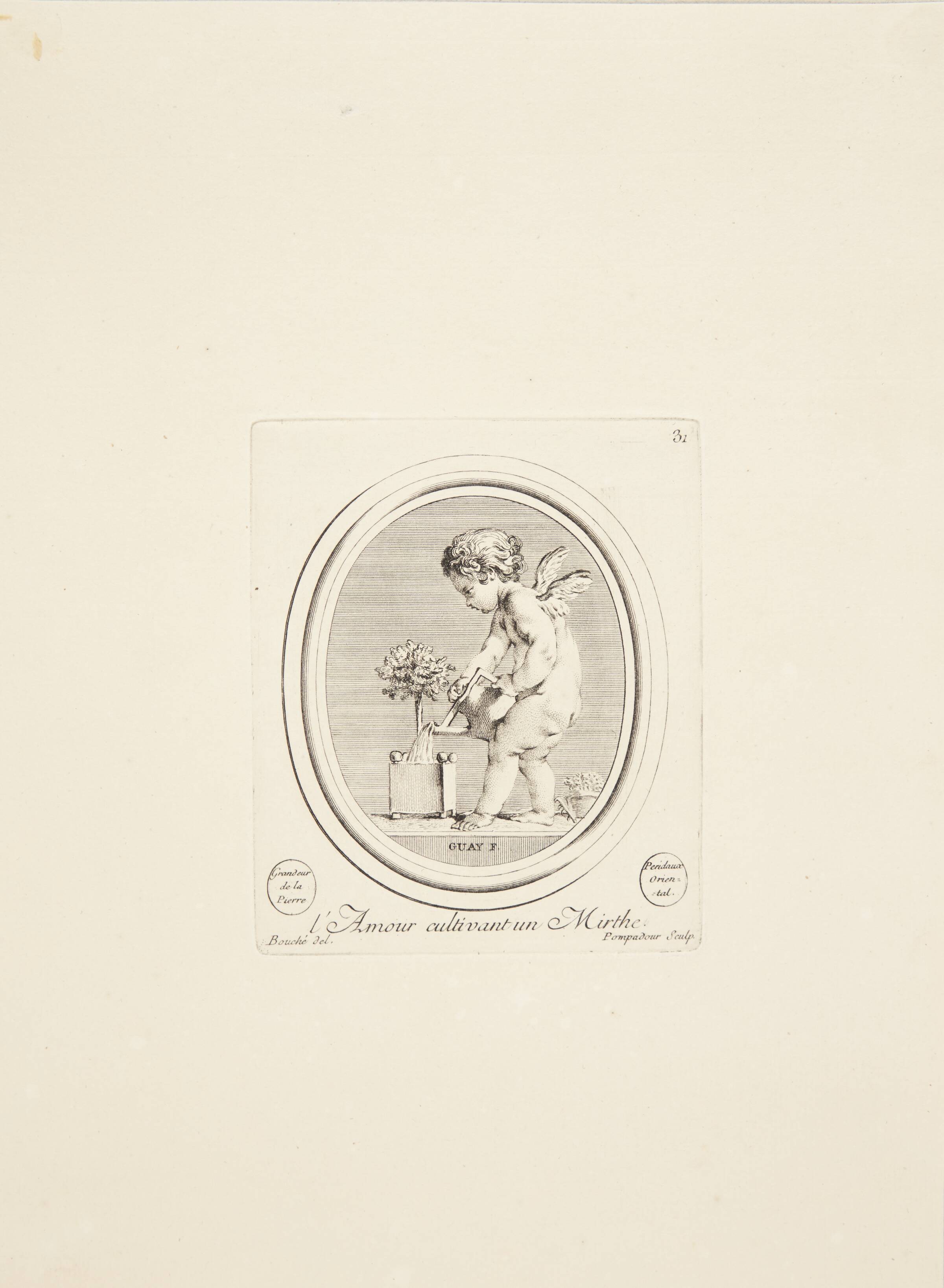Amor kultiverer en myrte, Madame de Pompadour, 1753-1757