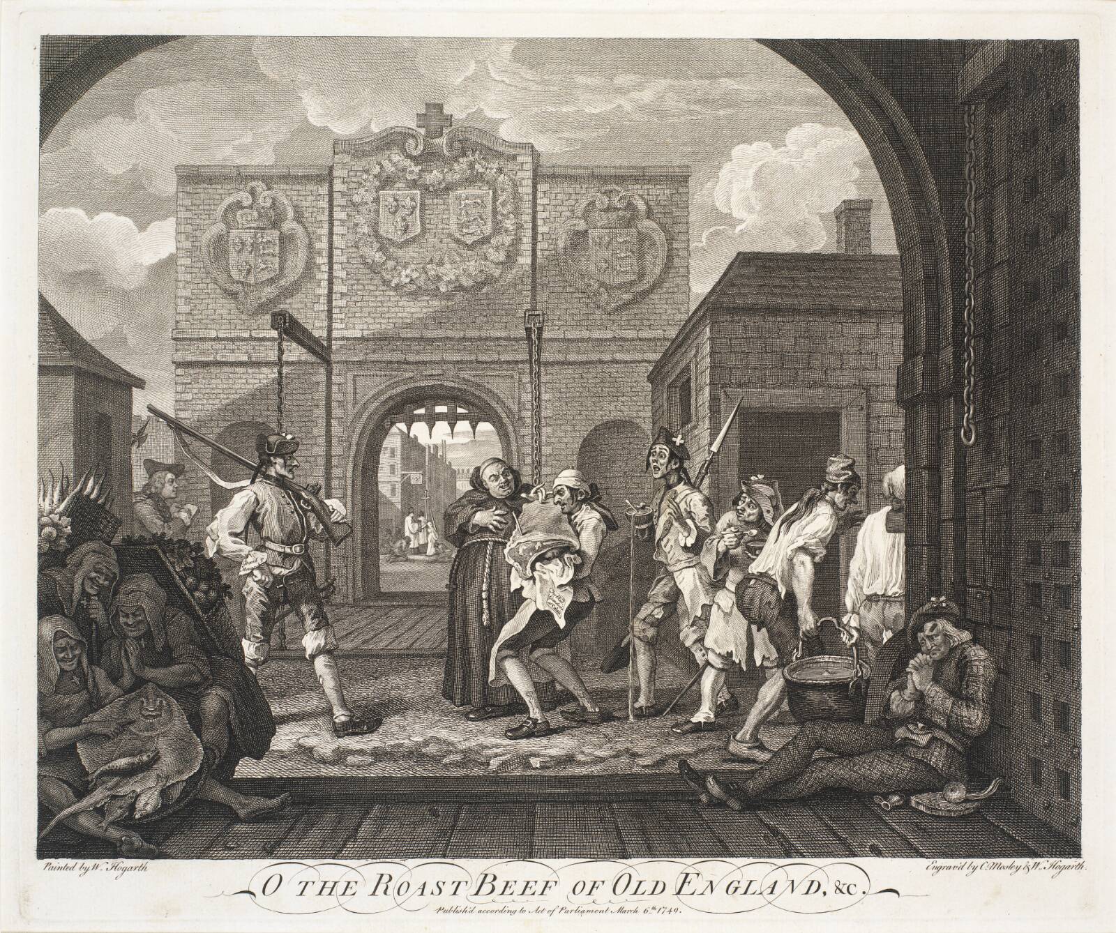 Byporten i Calais, William Hogarth, 1749