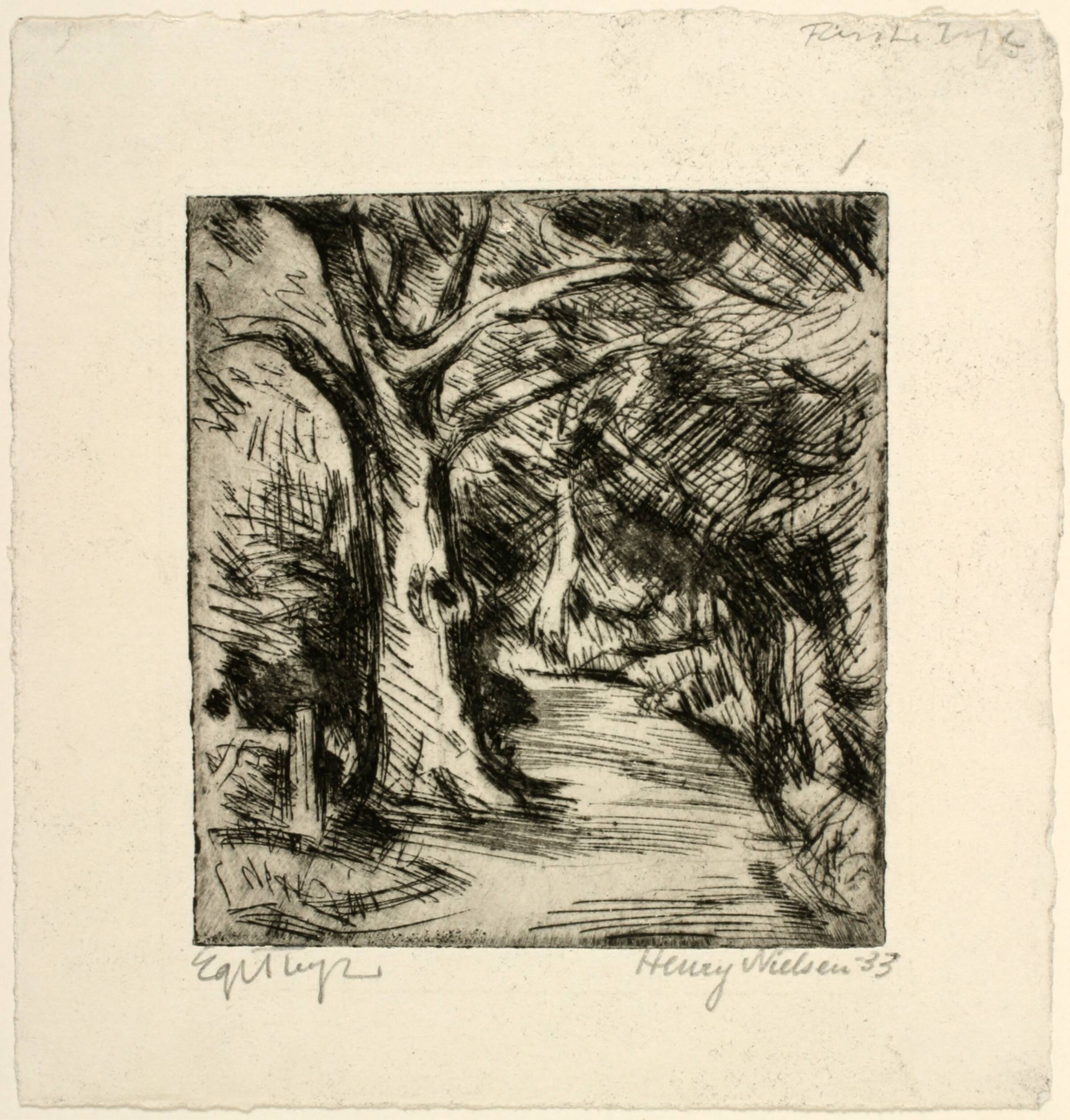 Skovvej. Riis skov, Henry Nielsen, 1933
