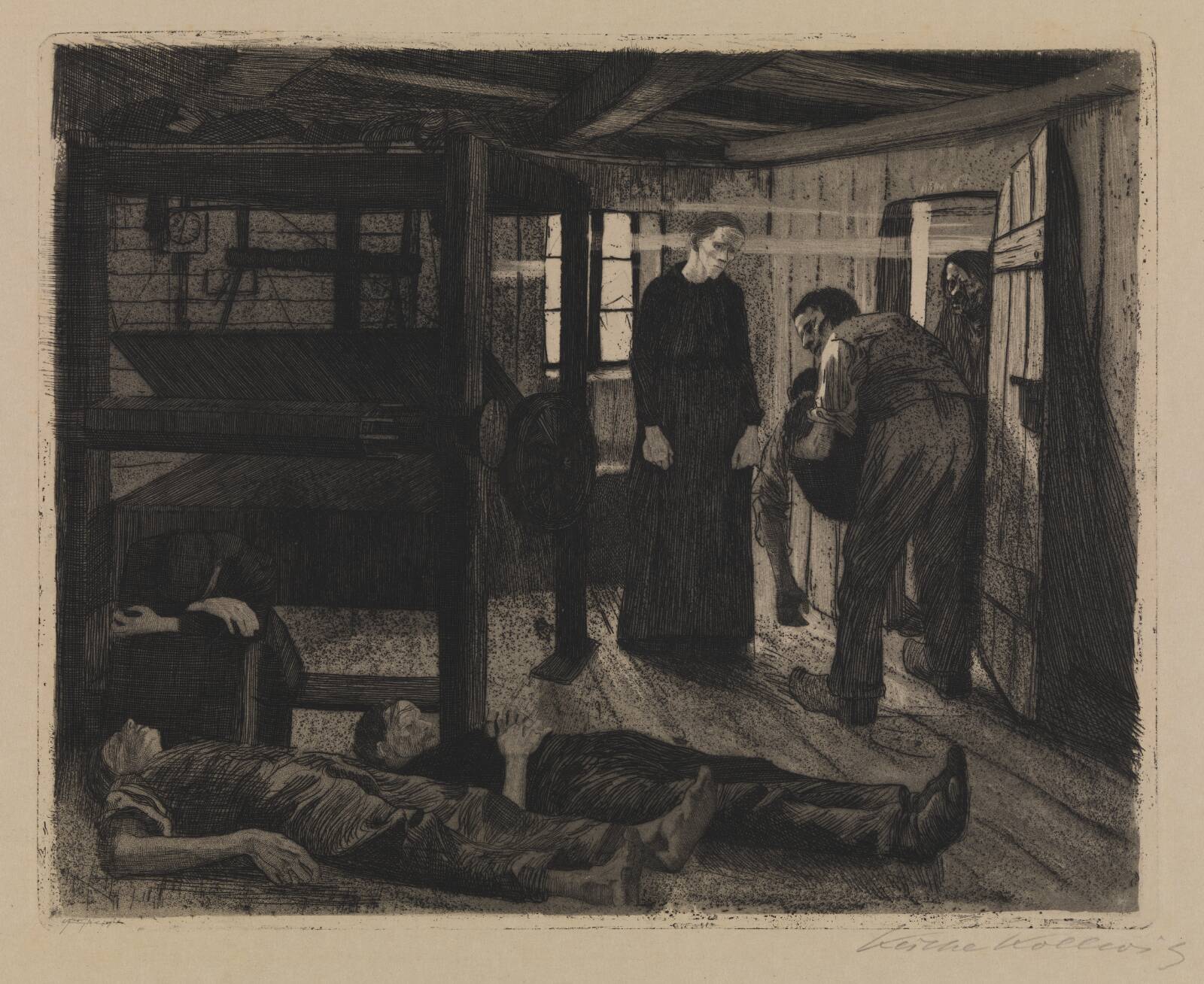 Ein Weberaufstand - Ende, Käthe Kollwitz, 1897-1898
