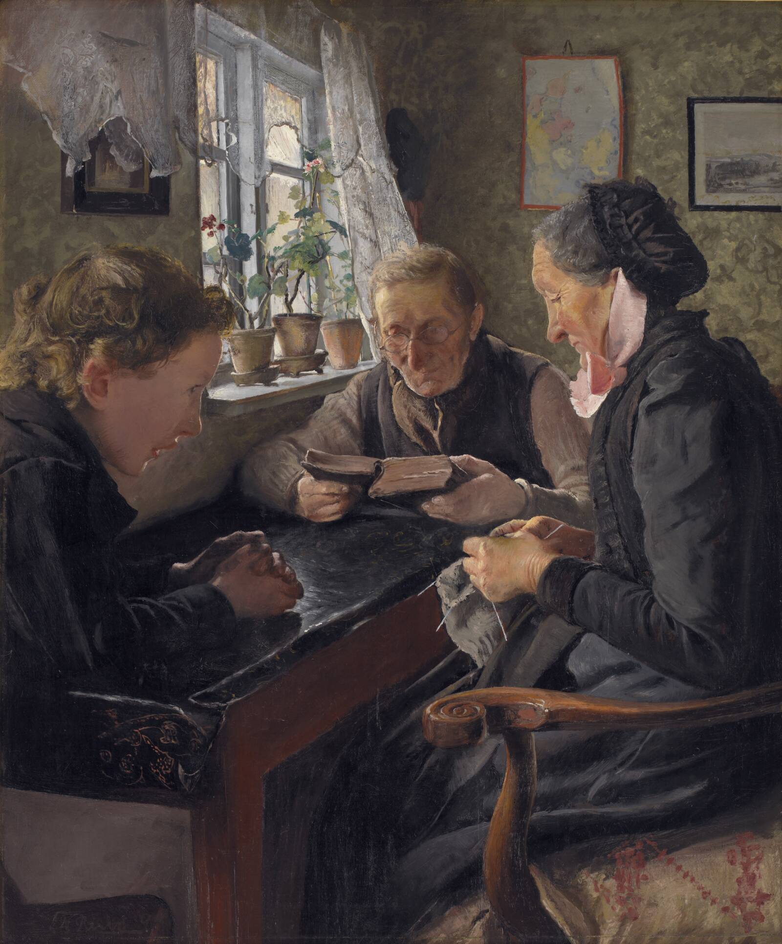 Bedsteforældrenes søndag, L.A. Ring, 1898