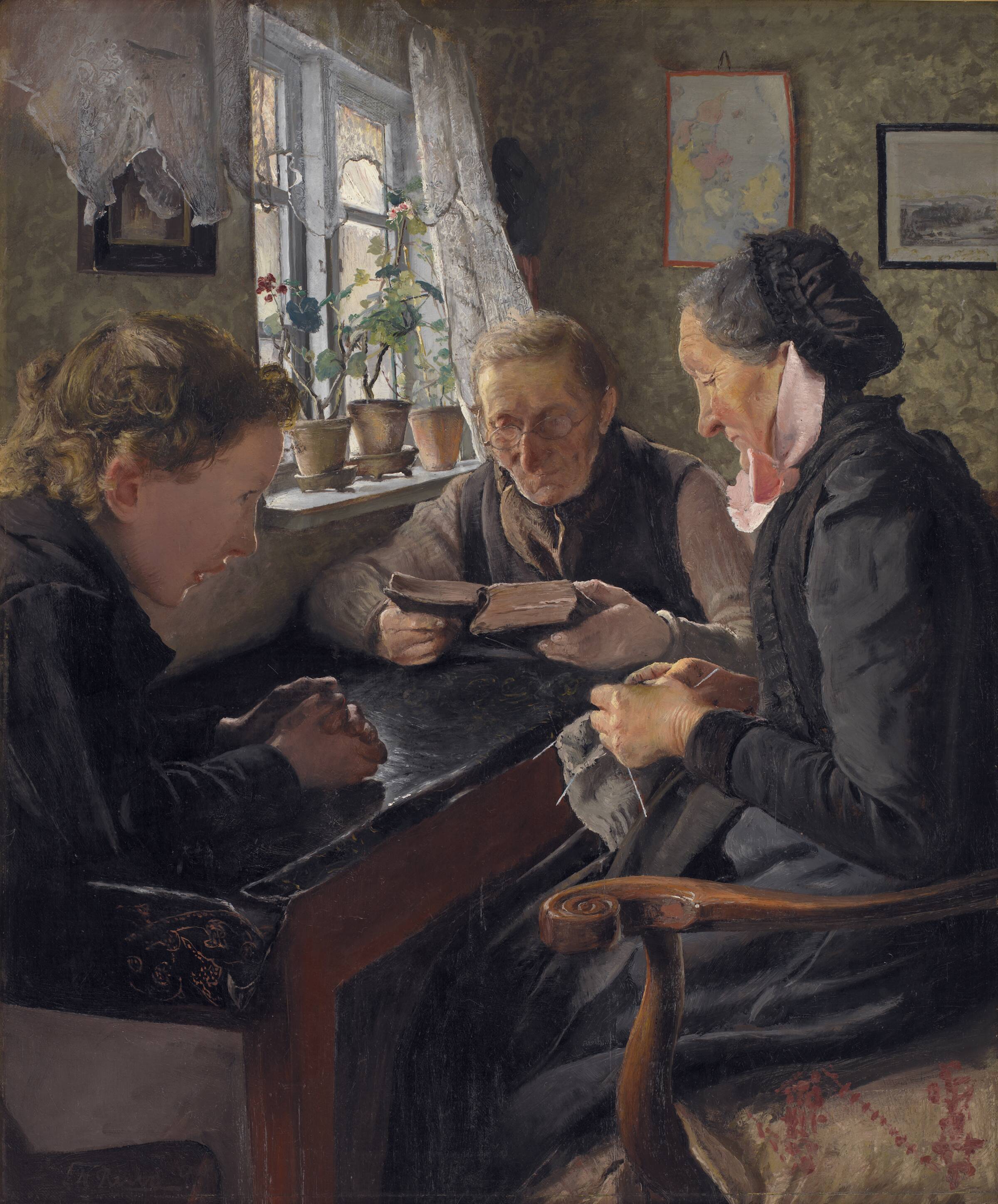 Bedsteforældrenes søndag, L.A. Ring, 1898