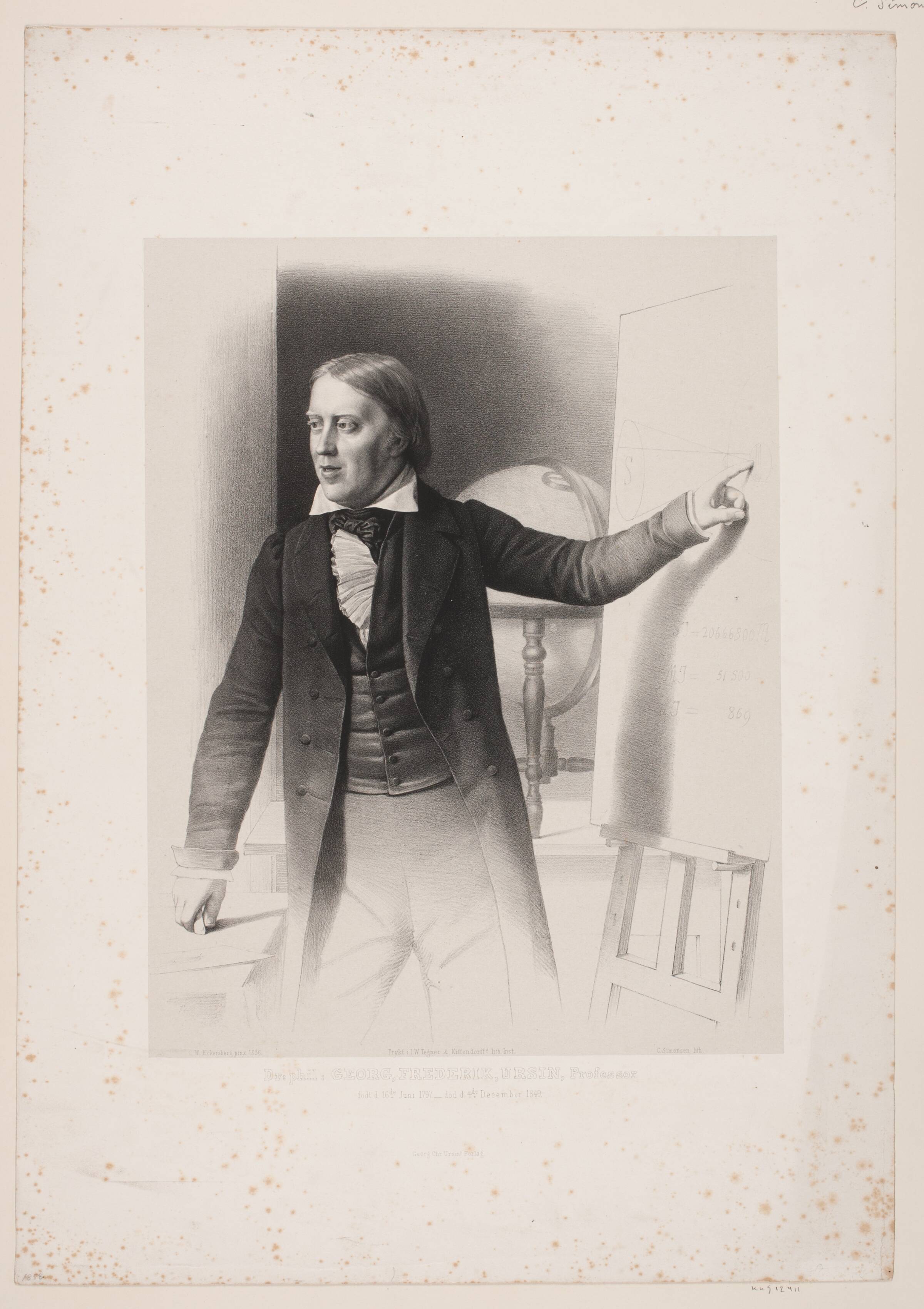 Professor Georg Frederik Ursin, C. Simonsen, 1858
