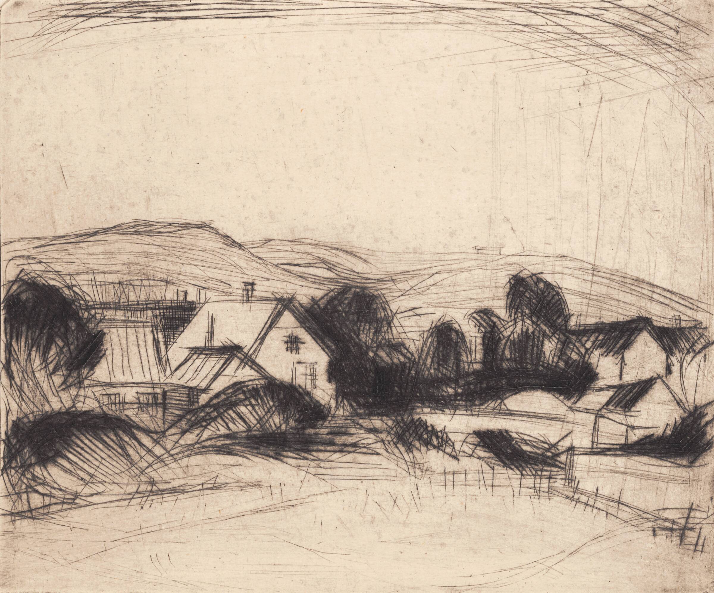 En landsby, Alfred Simonsen, 1930-1935