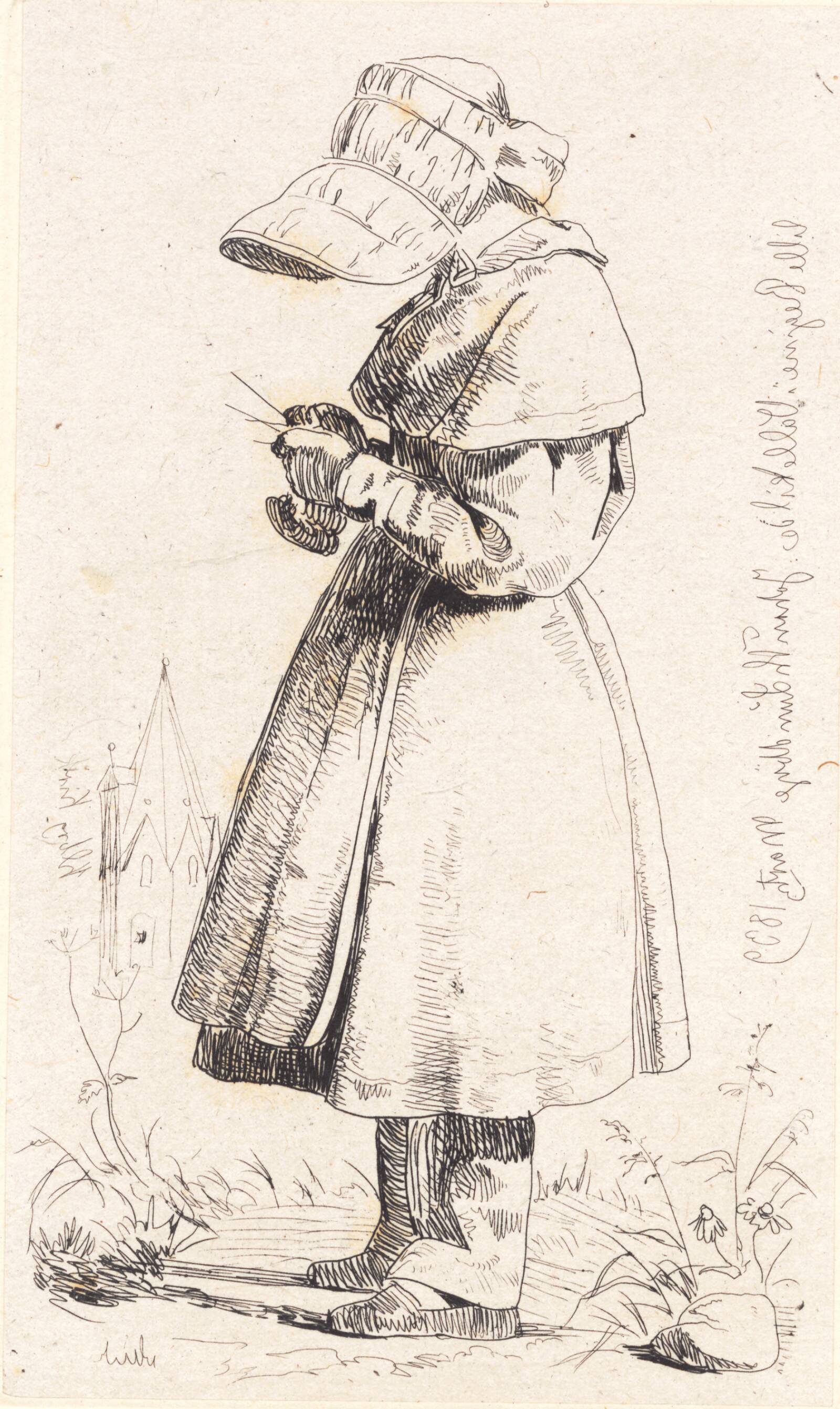 Lille Regine i Vallekilde, Johan Thomas Lundbye, 1839