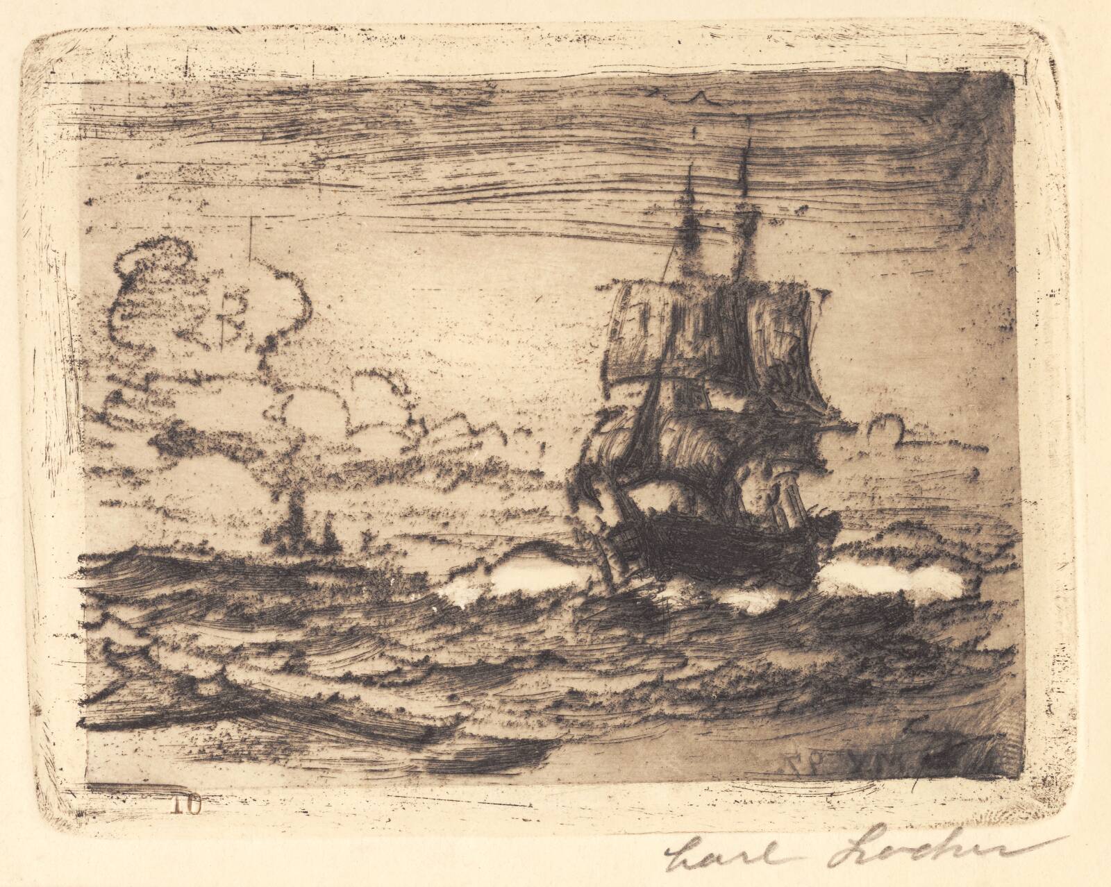 I Nordsøen, Carl Locher, 1897