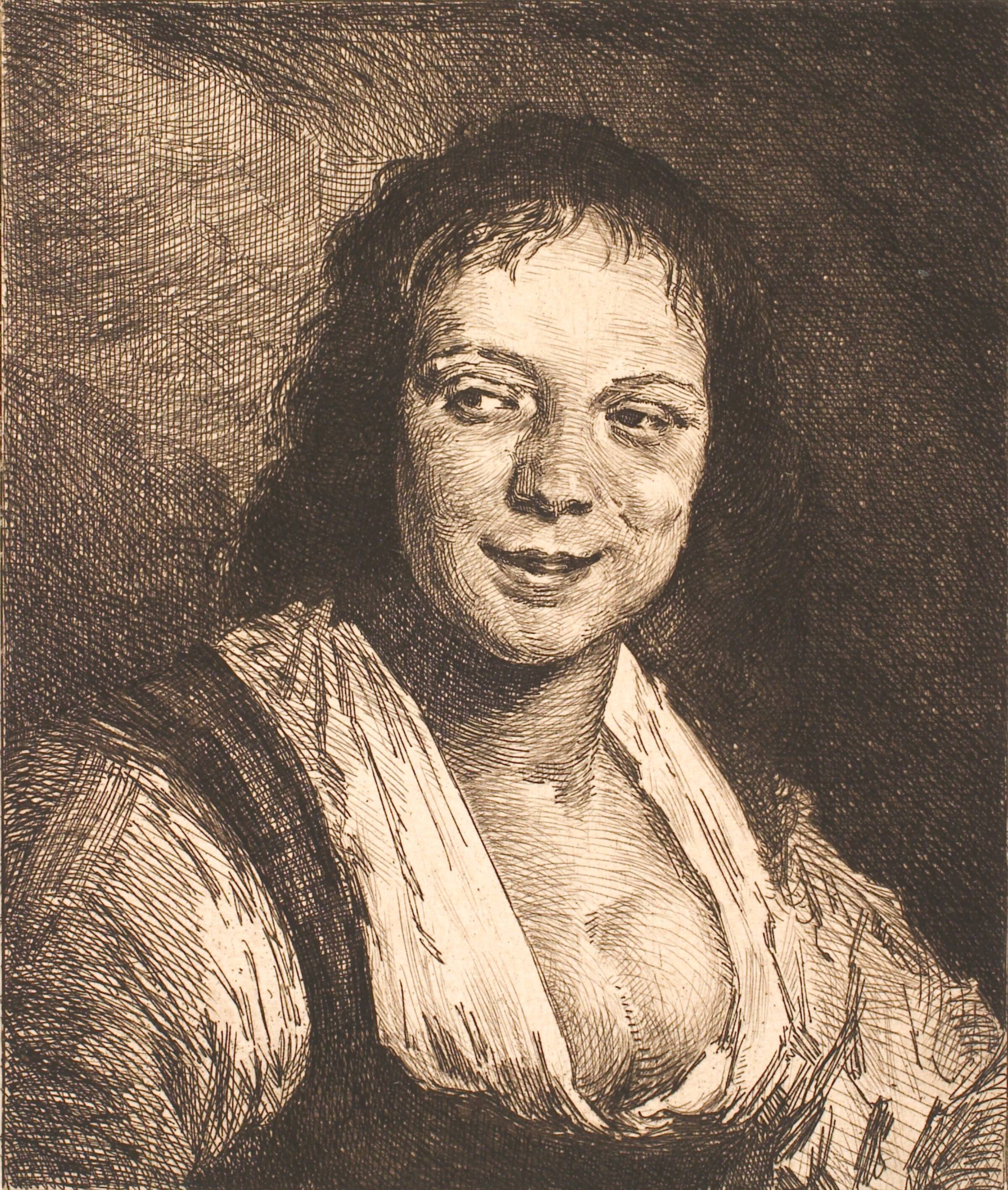 Leende pige, efter Frans Hals, Frans Schwartz, 1881